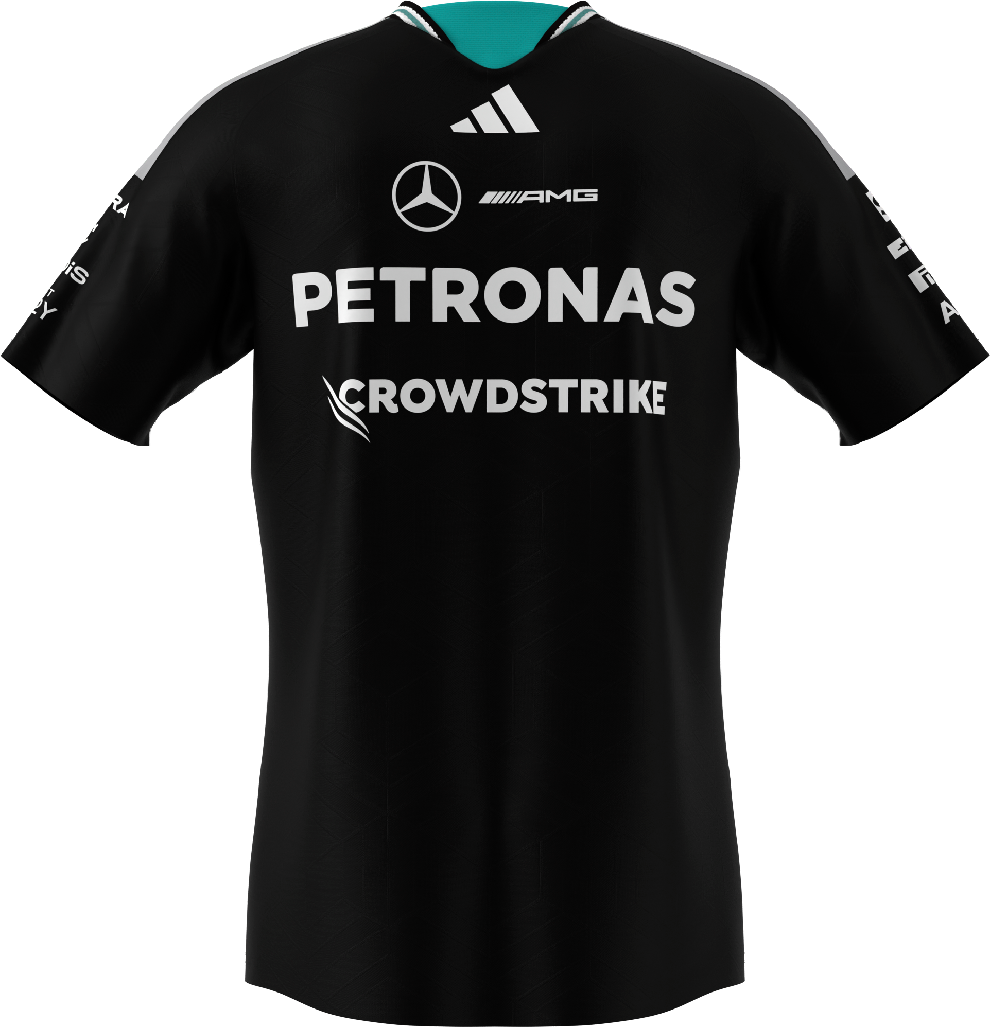 T-shirt męski, Authentic dla kierowcy, Mercedes-AMG F1 - czerń, S