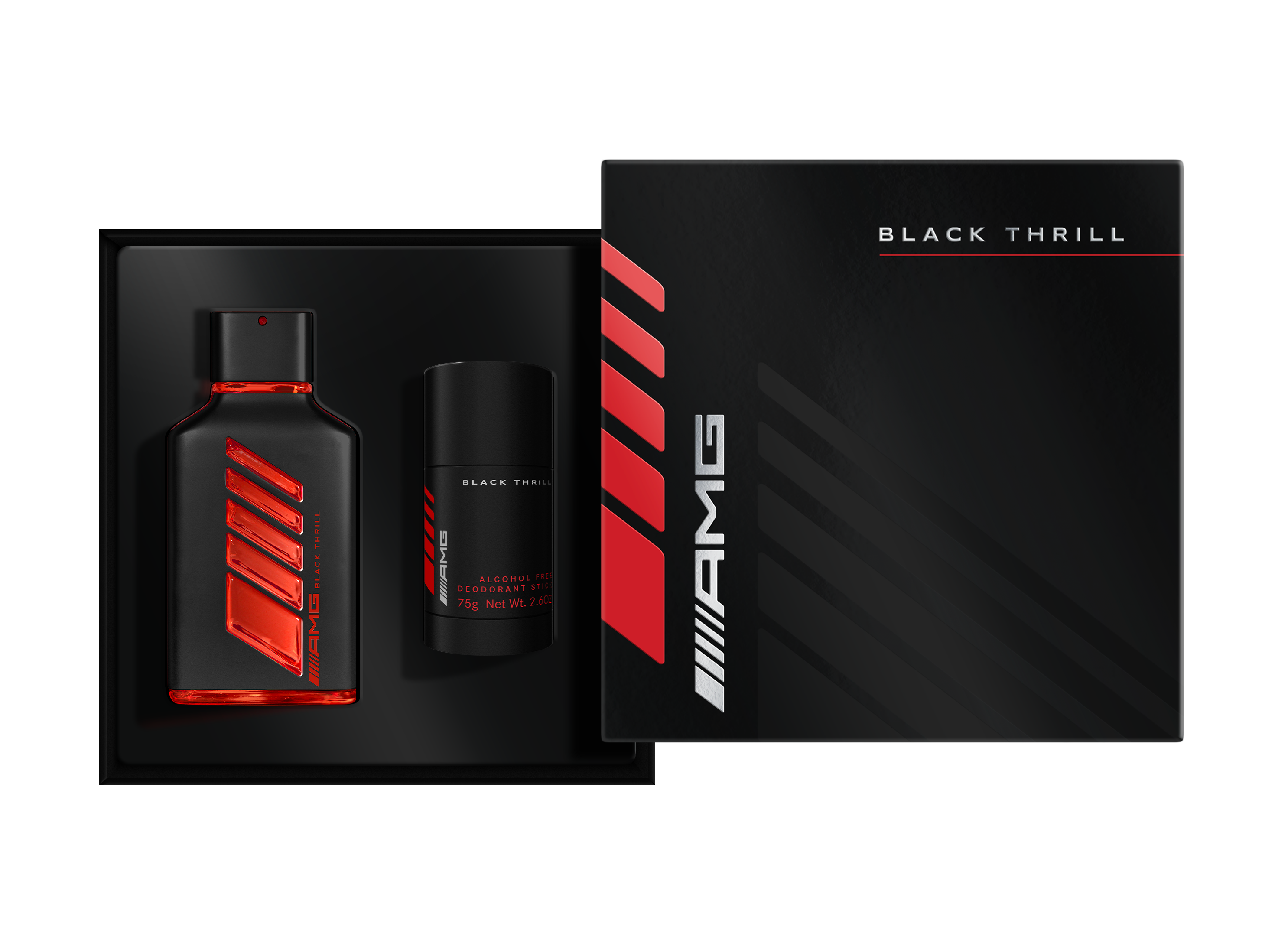 Zestaw upominkowy AMG Black Thrill, EdP - dla panów, INCC, 100 ml