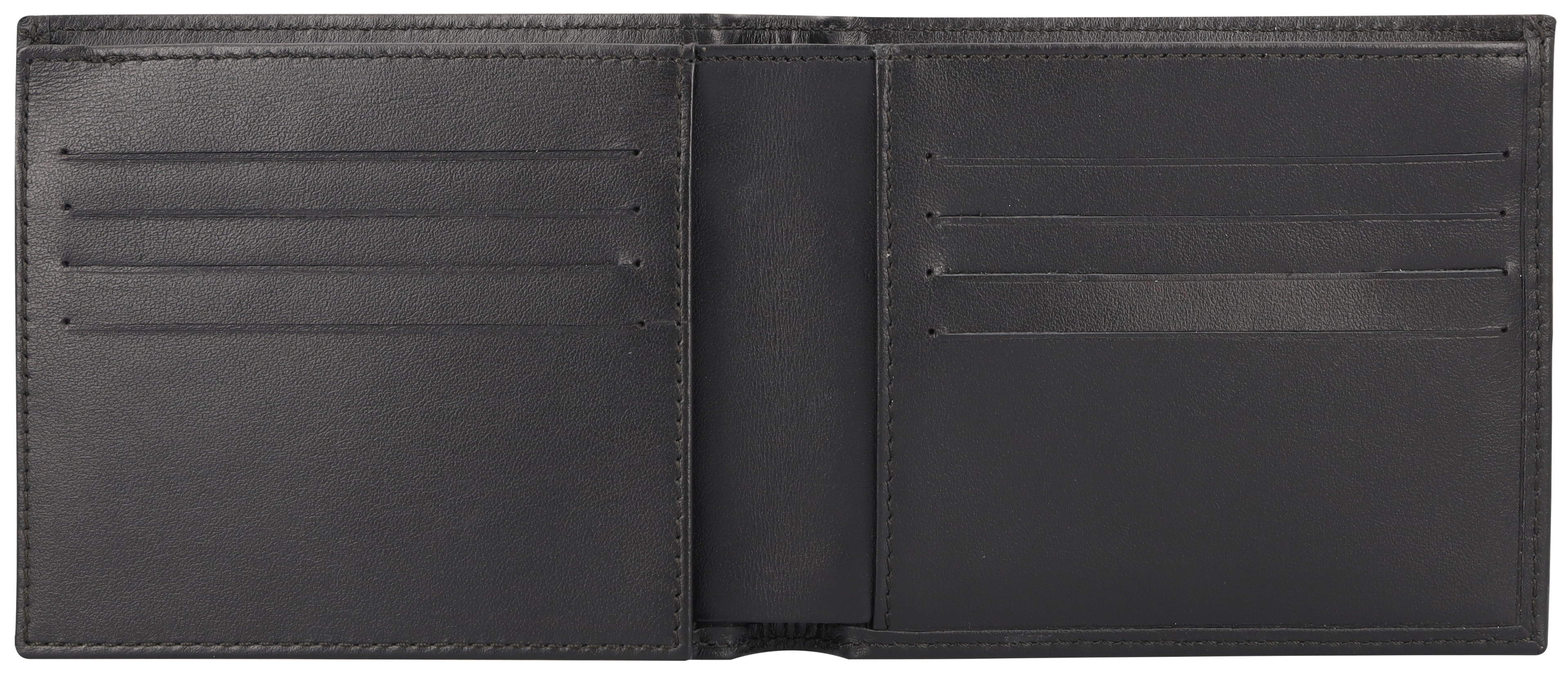 AMG Geldbörse, ohne Münzfach - schwarz, Rindleder