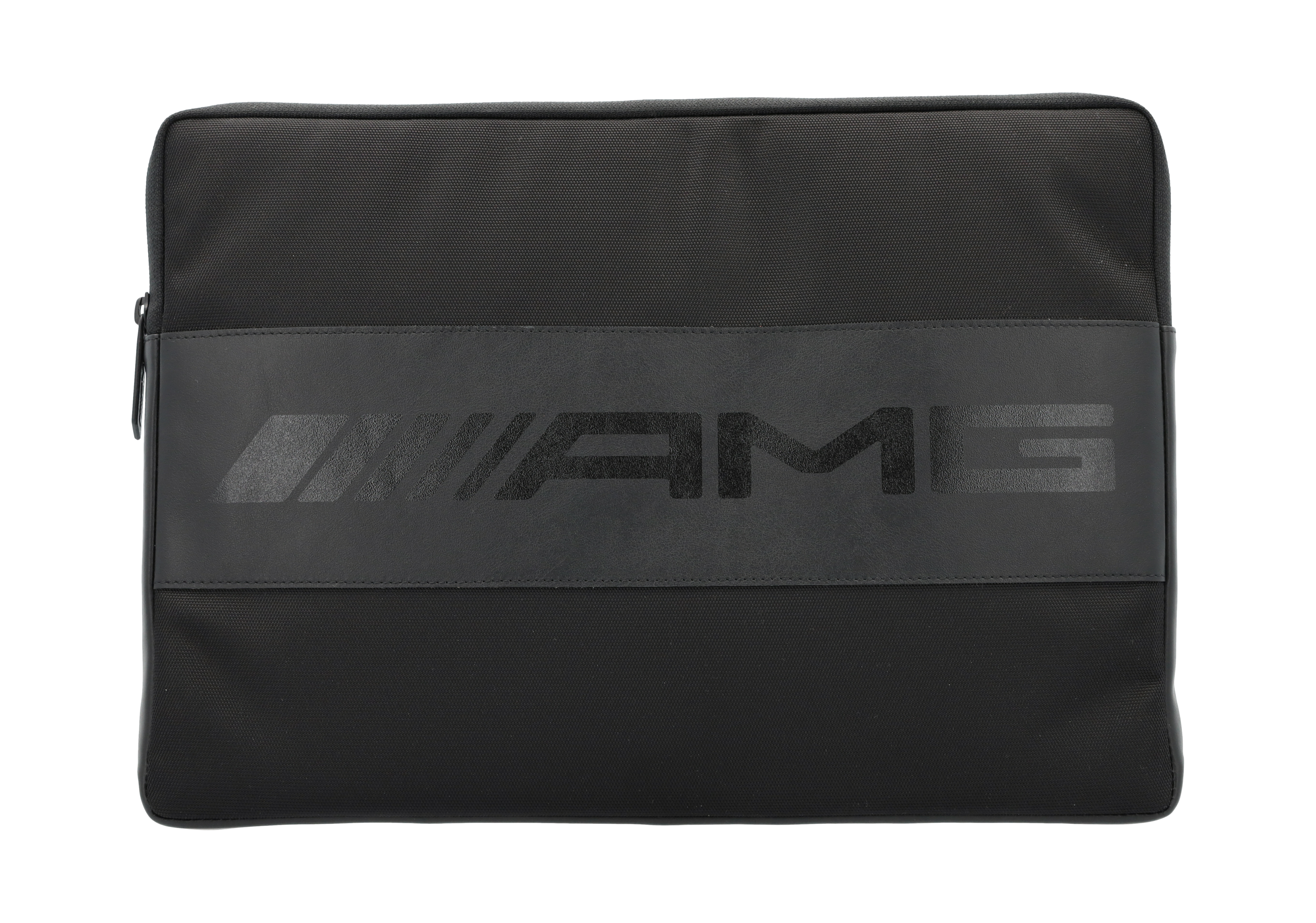 Etui AMG na laptop - czerń, skóra bydlęca / nylon