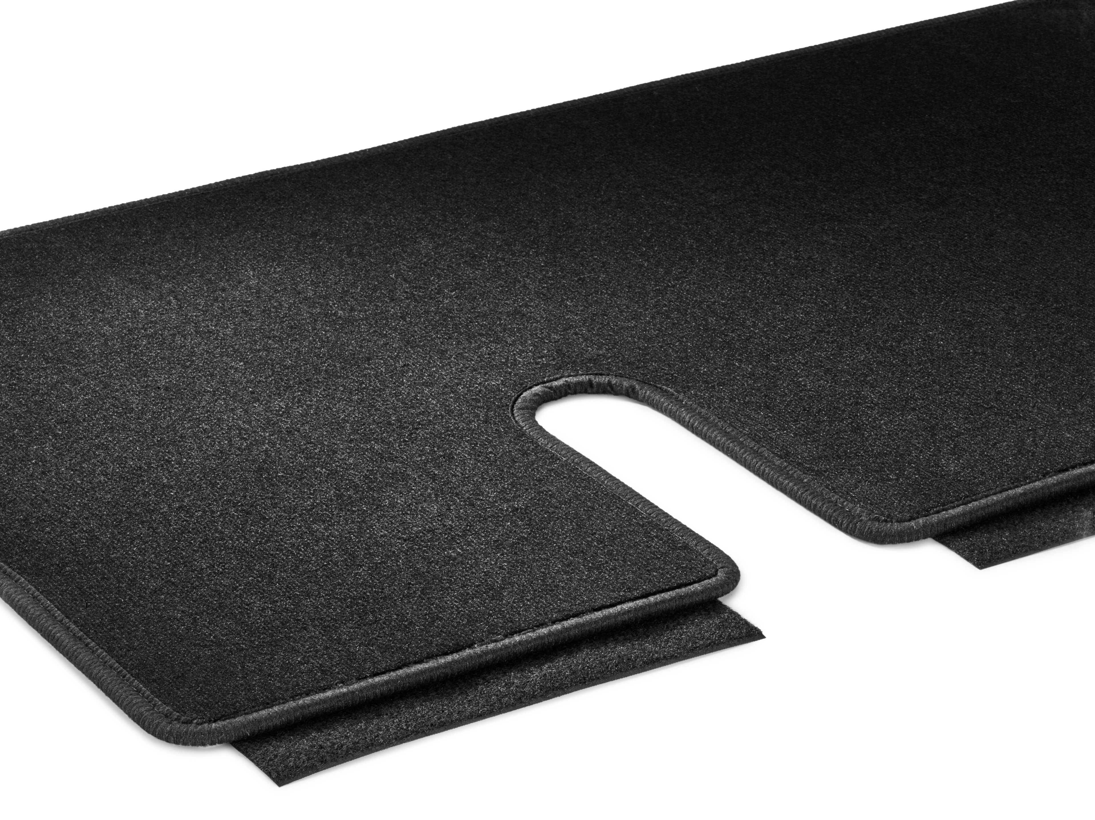 Maty welurowe, Bagażnik, z pojedynczą prowadnicą, 1-częściowa, IN1, U3R/UR3 - kierownica z lewej/prawej strony, czerń