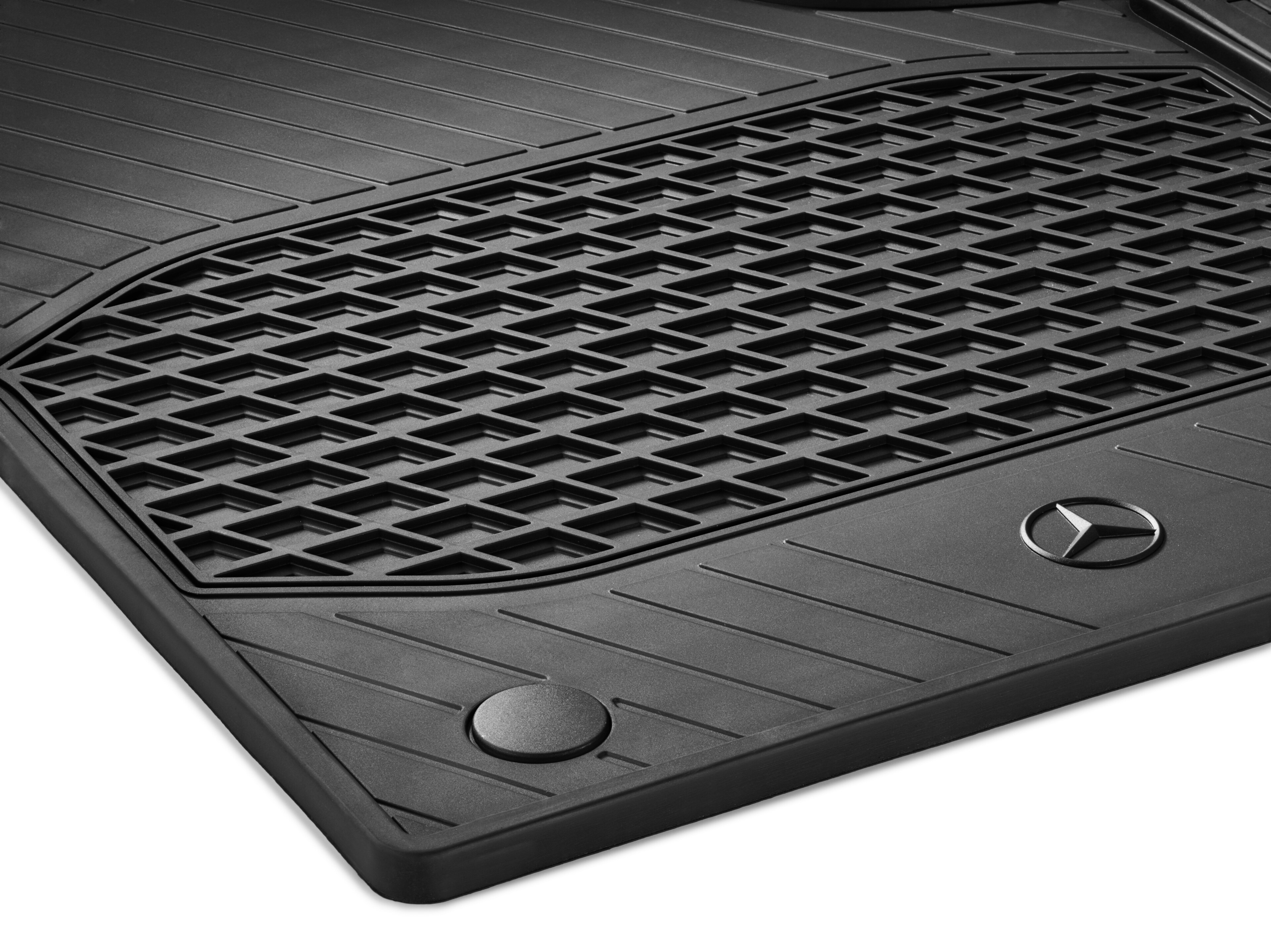 Maty na każdą pogodę, Maty po stronie kierowcy i pasażera, z/bez S23 (2-osobowy fotel pasażera), bez podłogowego kanału powietrza (H00), Zestaw 2-częściowy - kierownica z lewej strony, czerń