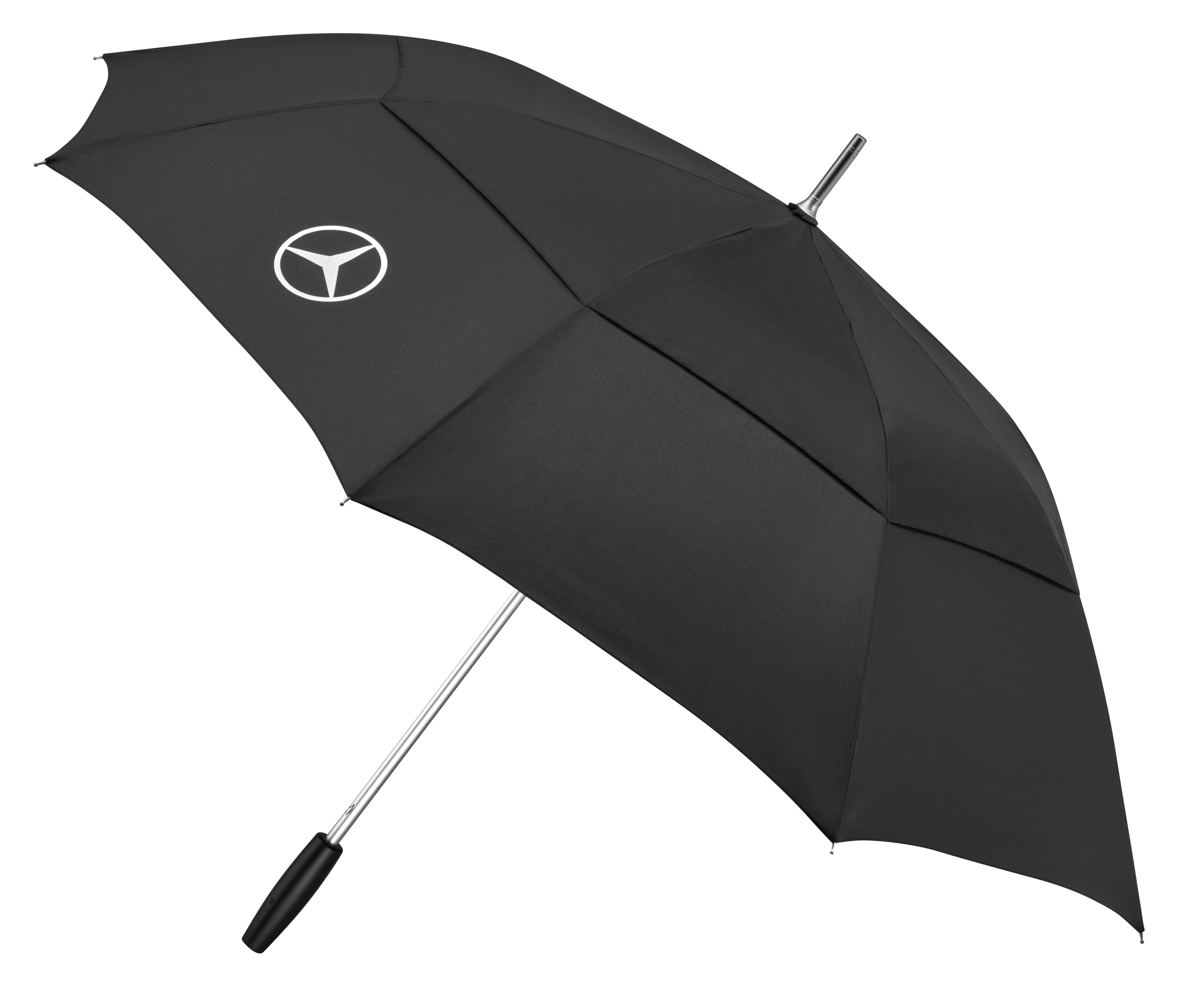 Parasol gościnny - czerń, aluminium / poliester (z recyklingu) / włókno szklane