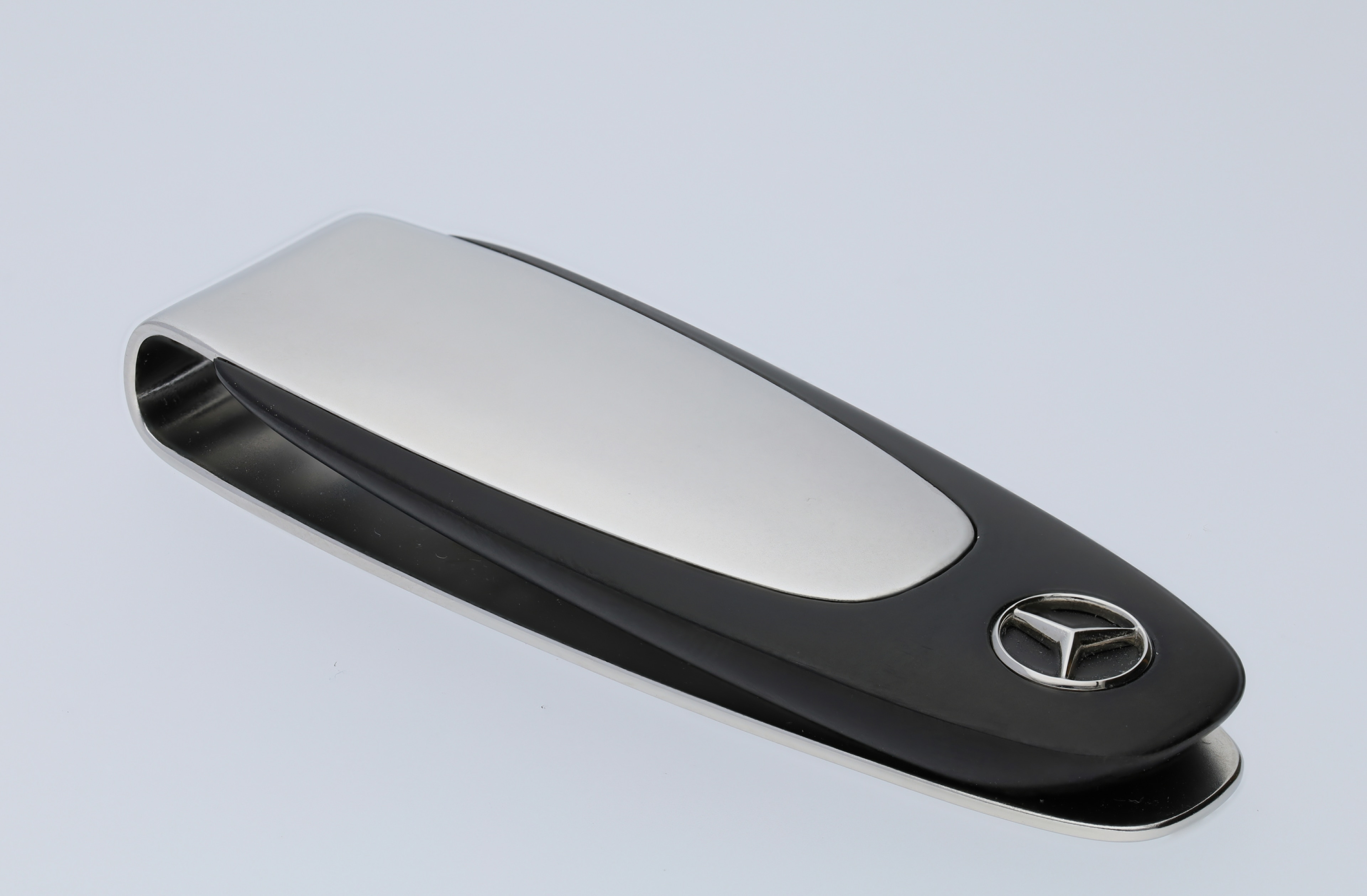 Geldscheinklammer, Business - silberfarben / schwarz, Edelstahl