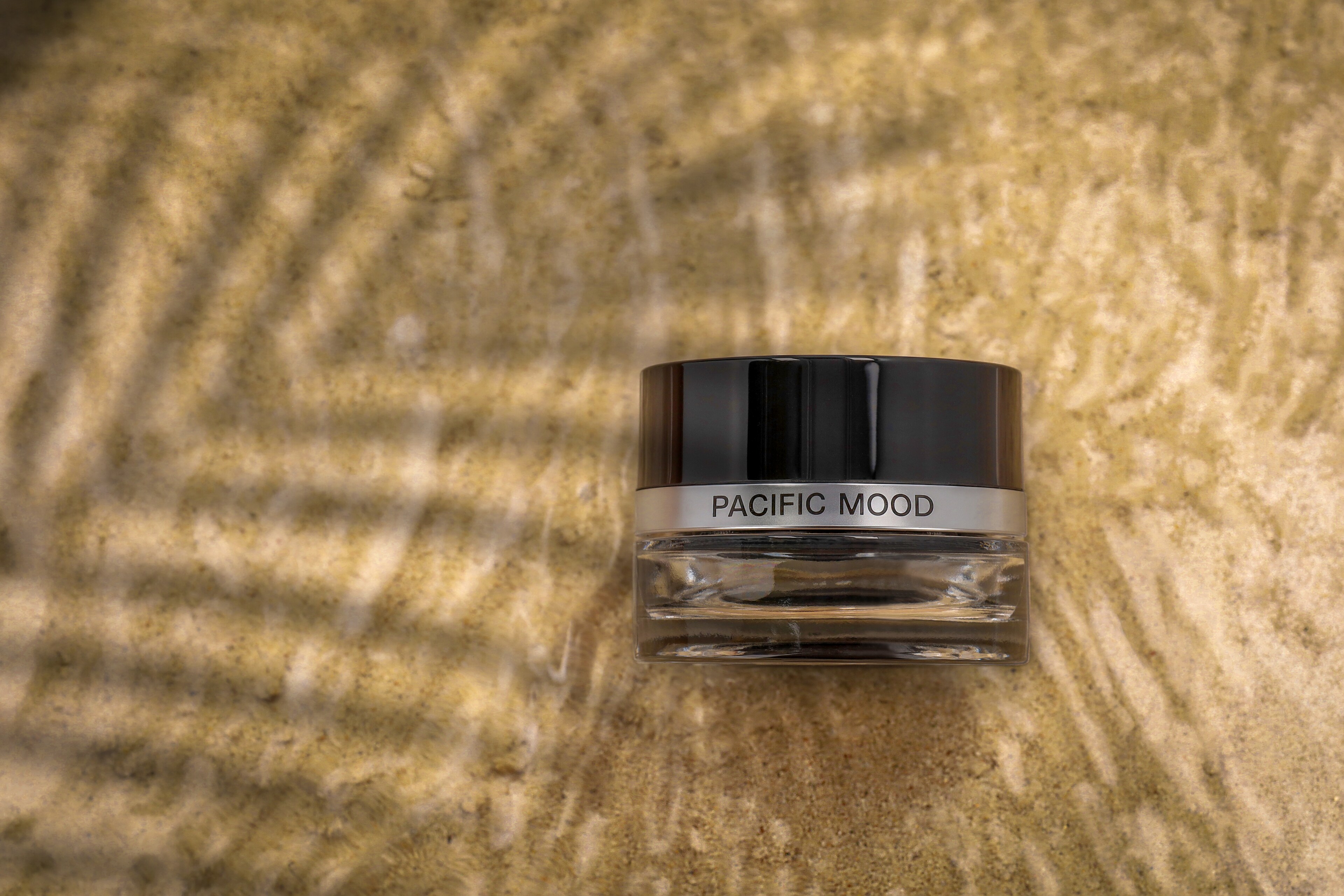 Flakon, PACIFIC MOOD - transparent / schwarz, Glas, 15 ml