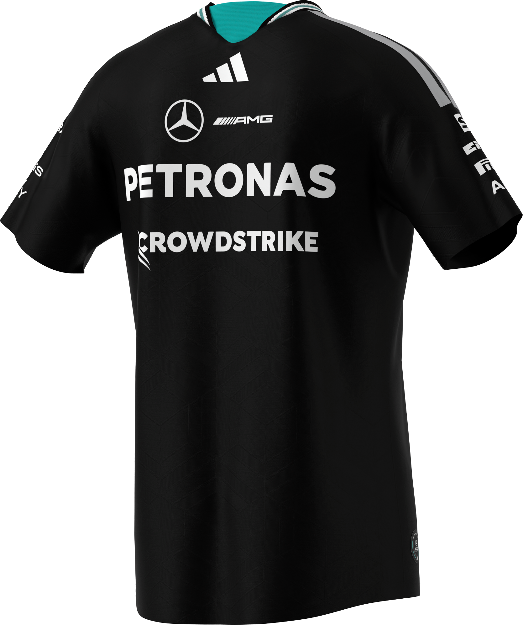 T-shirt męski, Authentic dla kierowcy, Mercedes-AMG F1 - czerń, S