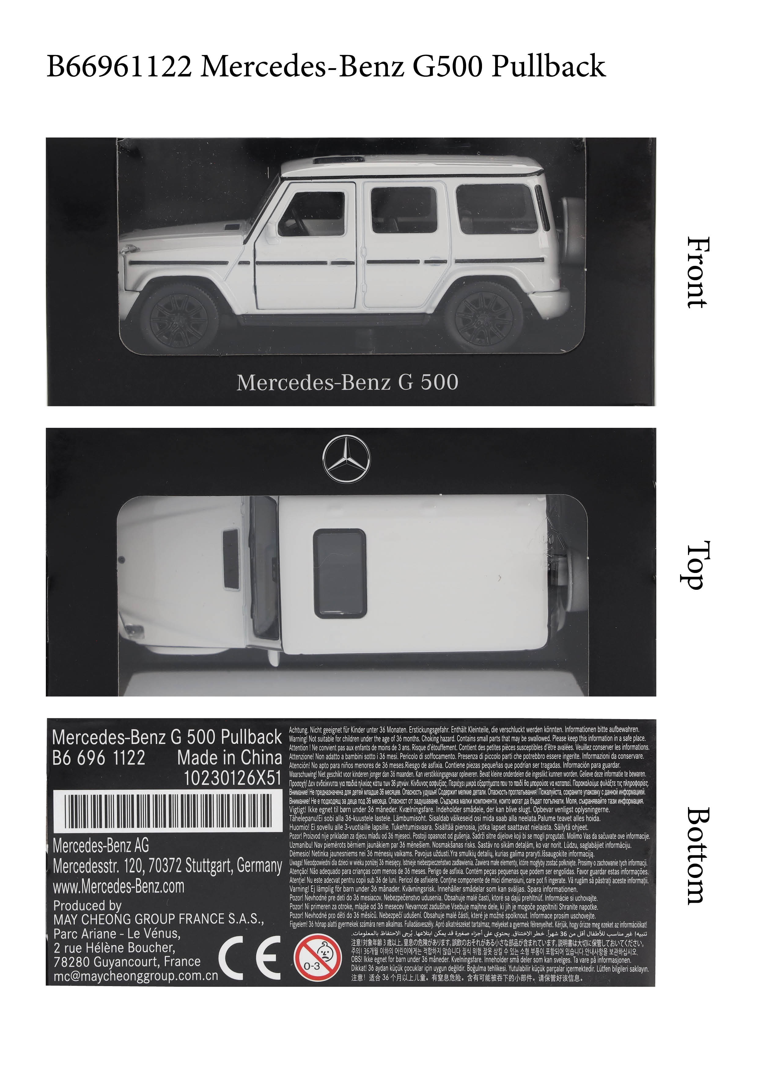 G-Class, Samochody terenowe, W465, Pullback - biel polarna, Heinrich Bauer, 1:43