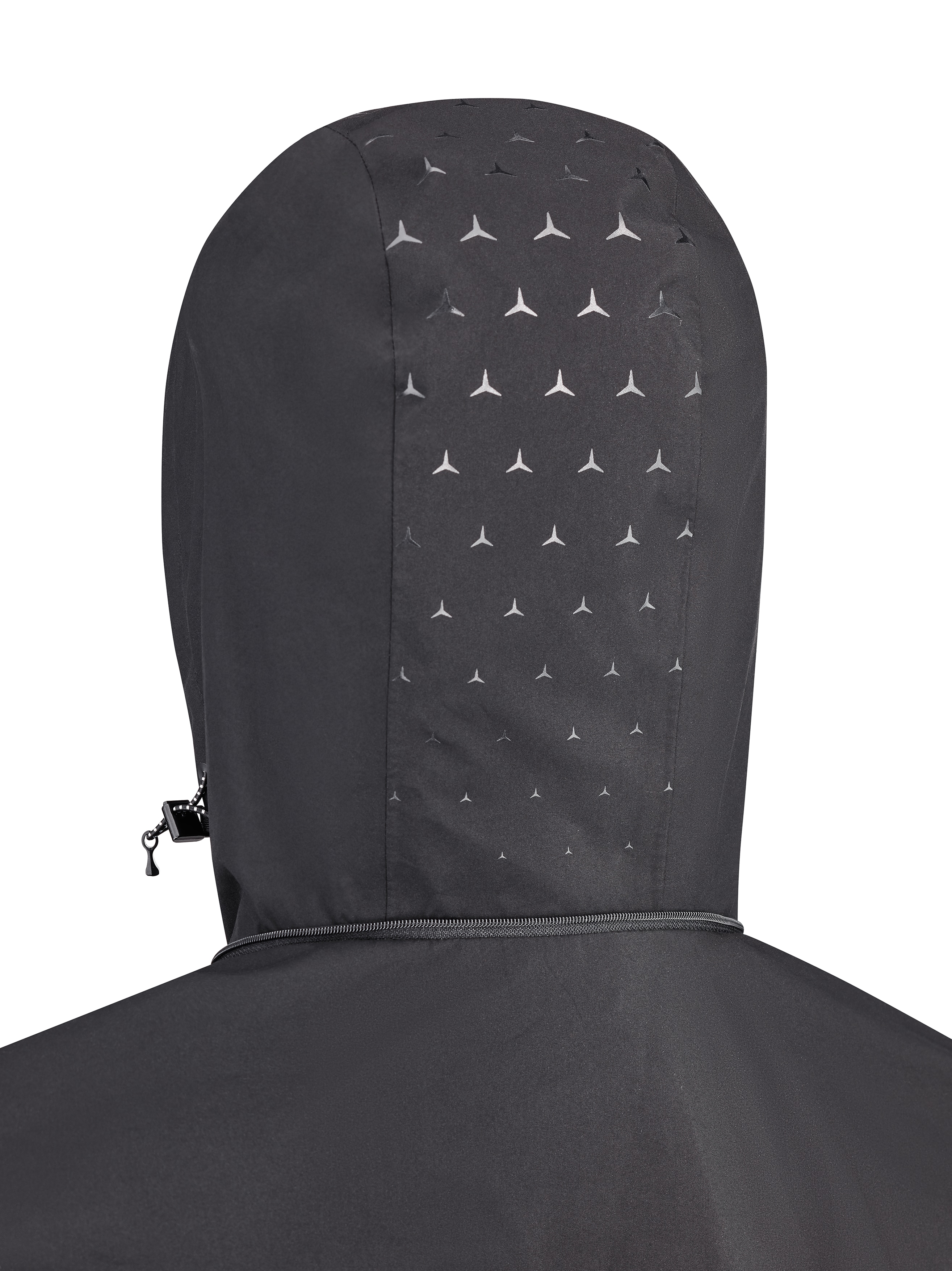 Męska kurtka przeciwdeszczowa - czerń, XXL