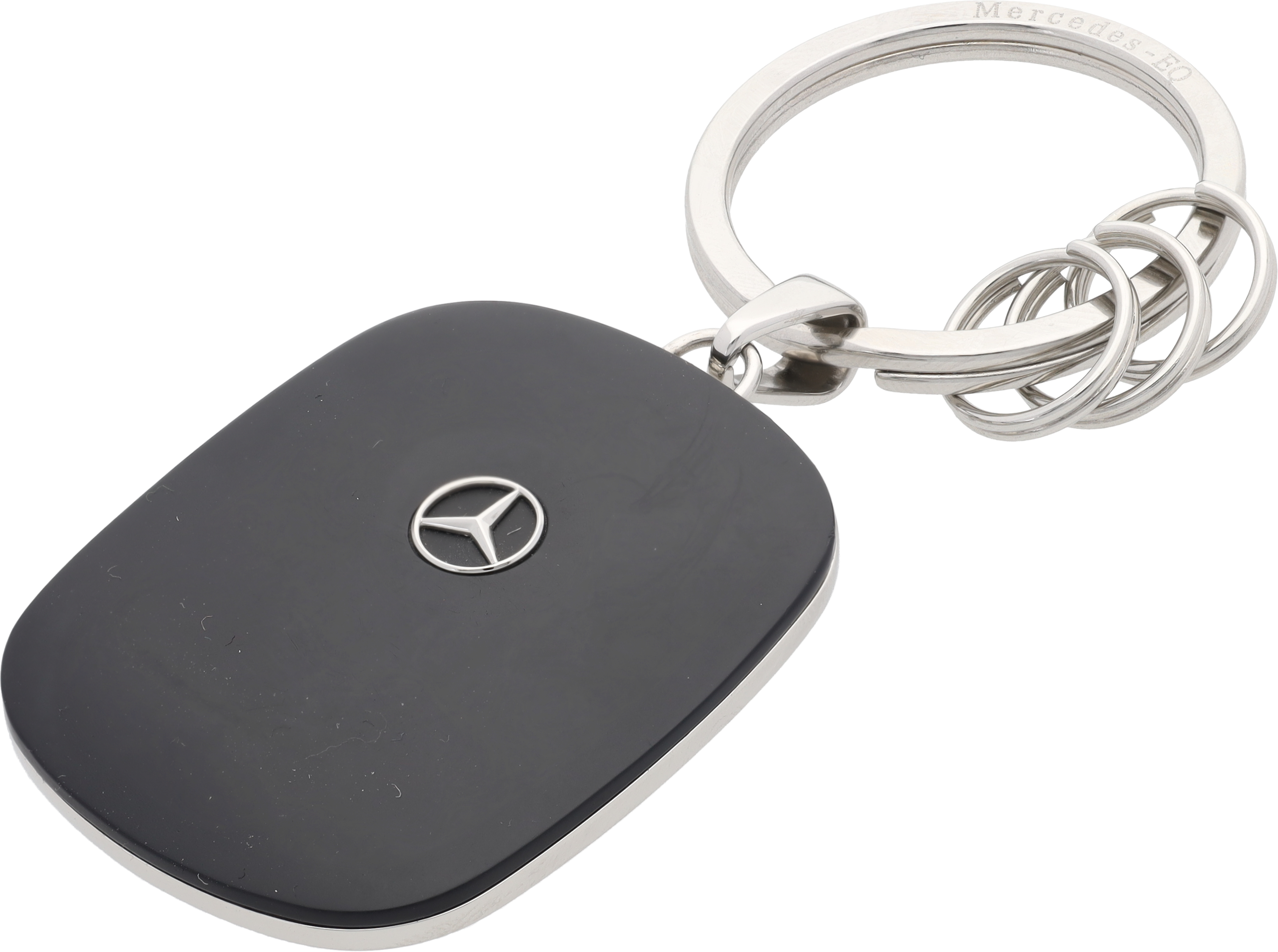 Breloczki do kluczy, Wallbox - czerń / srebrny, stal nierdzewna / plastik (oceaniczny), polerowane na połysk