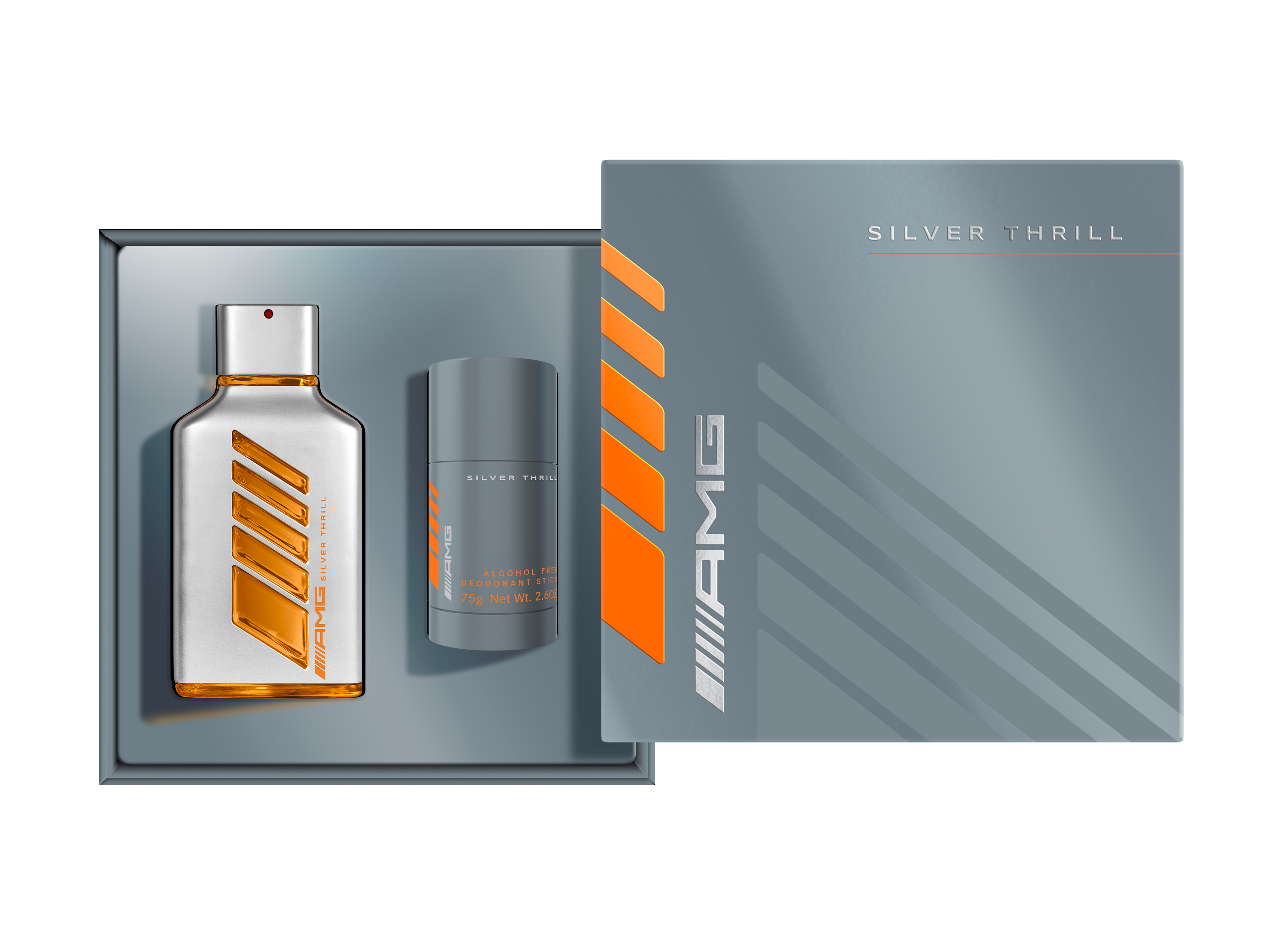 Zestaw upominkowy AMG Silver Thrill, EdP - dla panów, INCC, 100 ml