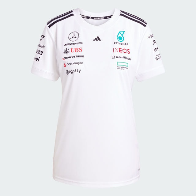 T-Shirt Damen, Fahrer, Mercedes-AMG F1 - weiß, XXL