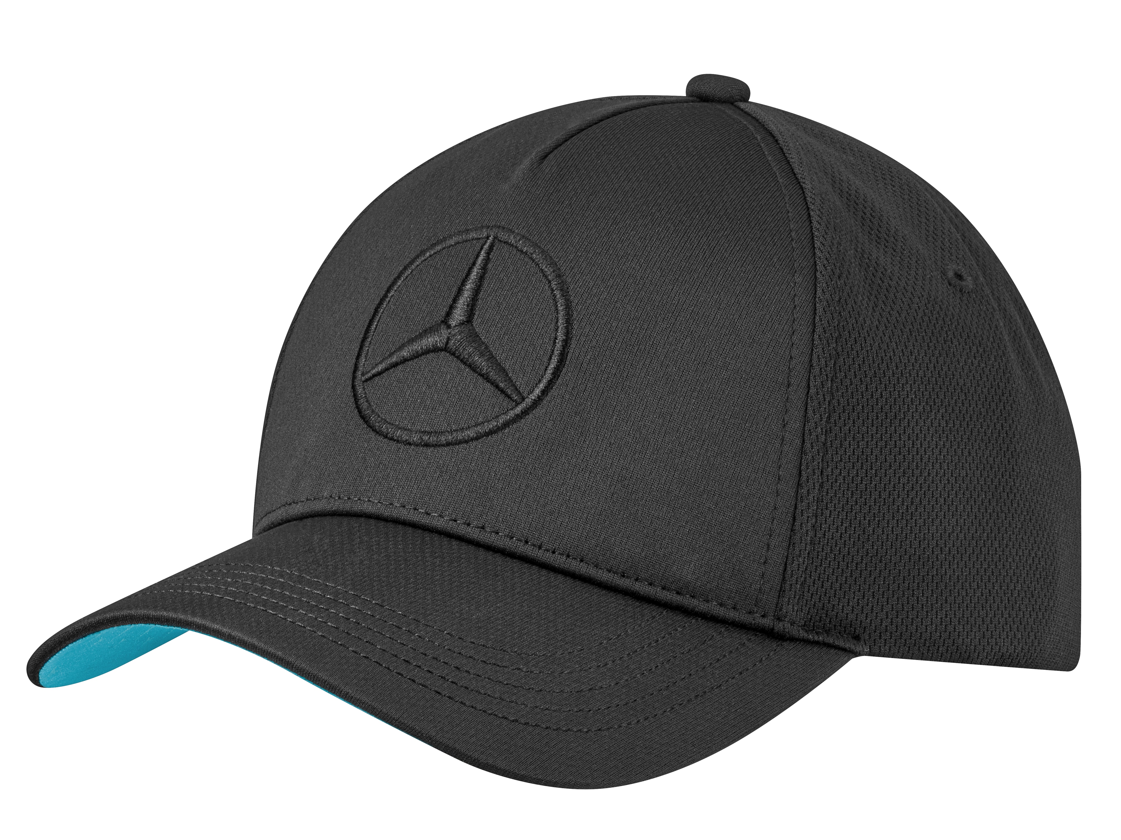 Cap - schwarz / türkis, Polyester (recycelt)