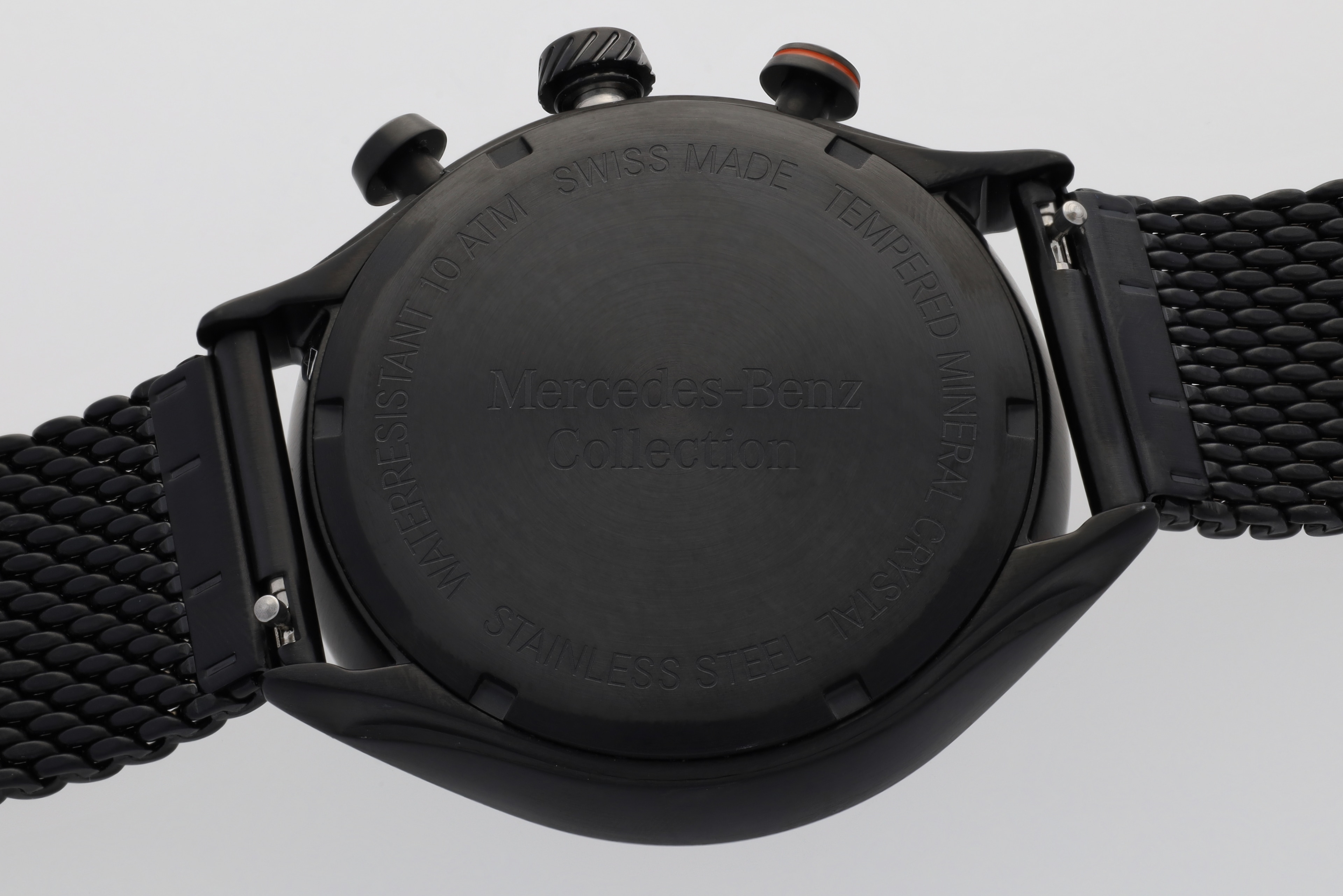 Armbanduhr Herren, Sport Fashion - schwarz / orange, Edelstahl