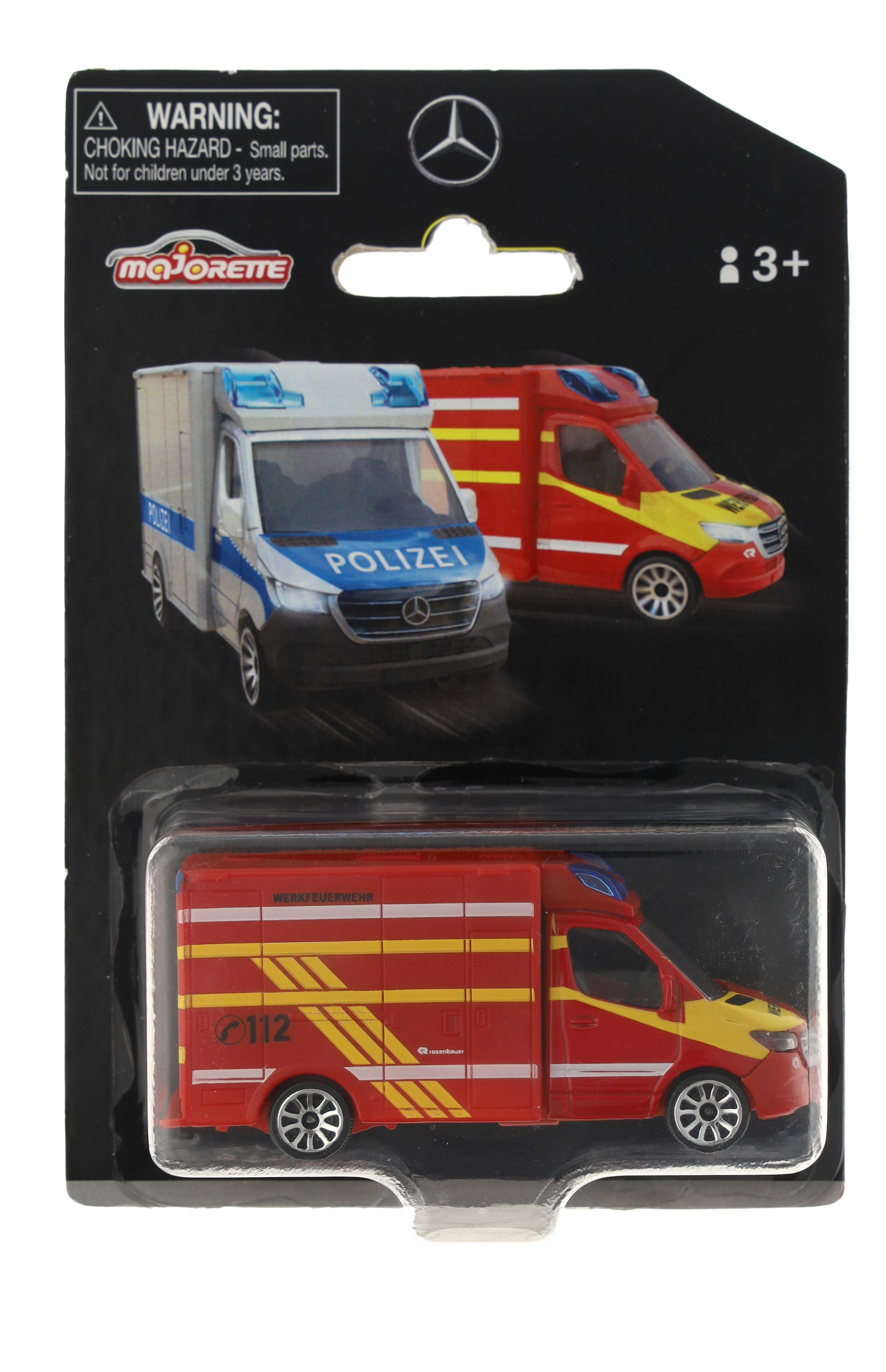 Sprinter, Feuerwehr - rot, Majorette, 7,62 cm (3 Zoll)