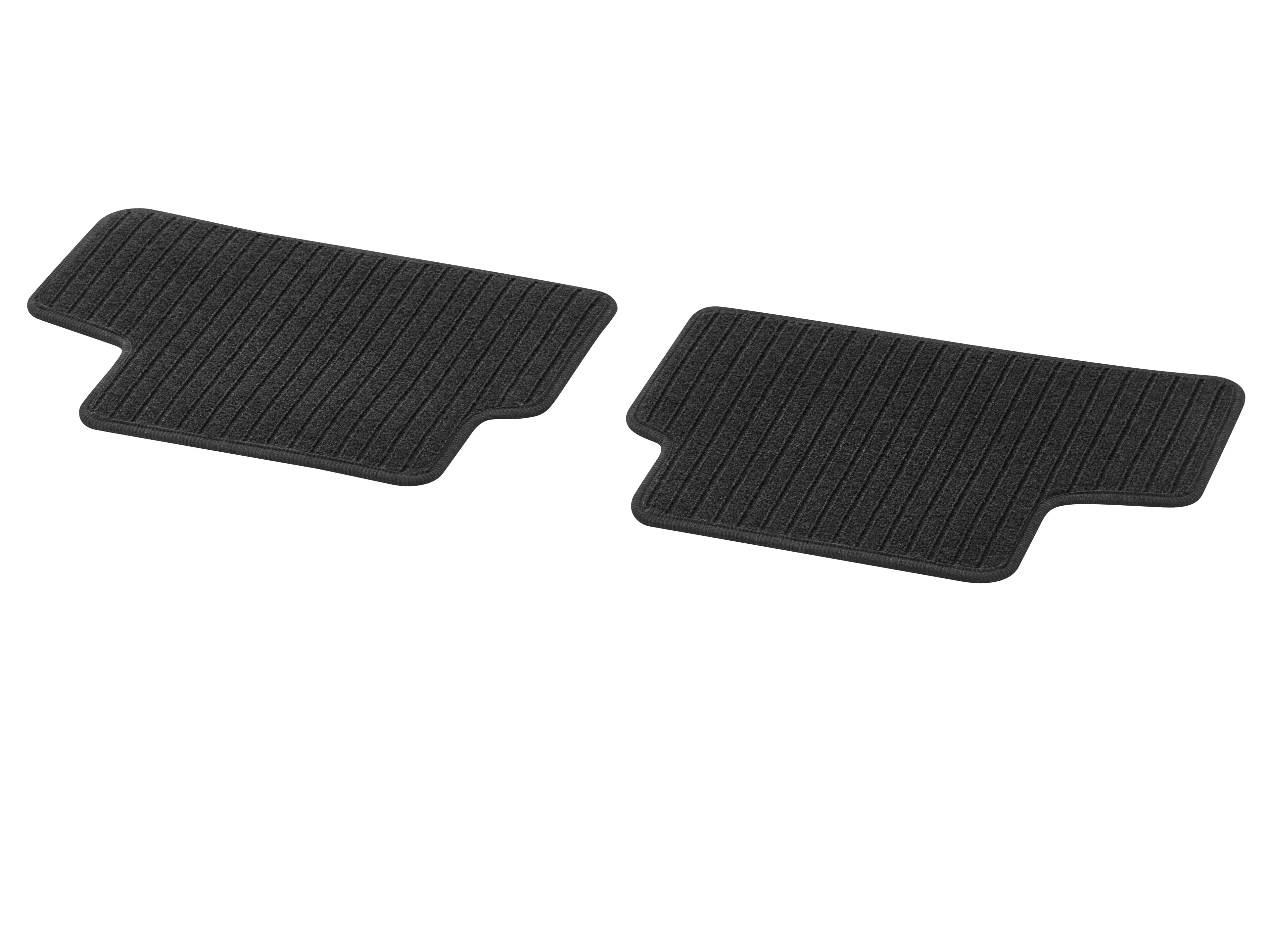 Maty rypsowe CLASSIC, Tył, Zestaw 2-częściowy - kierownica z lewej/prawej strony, czerń