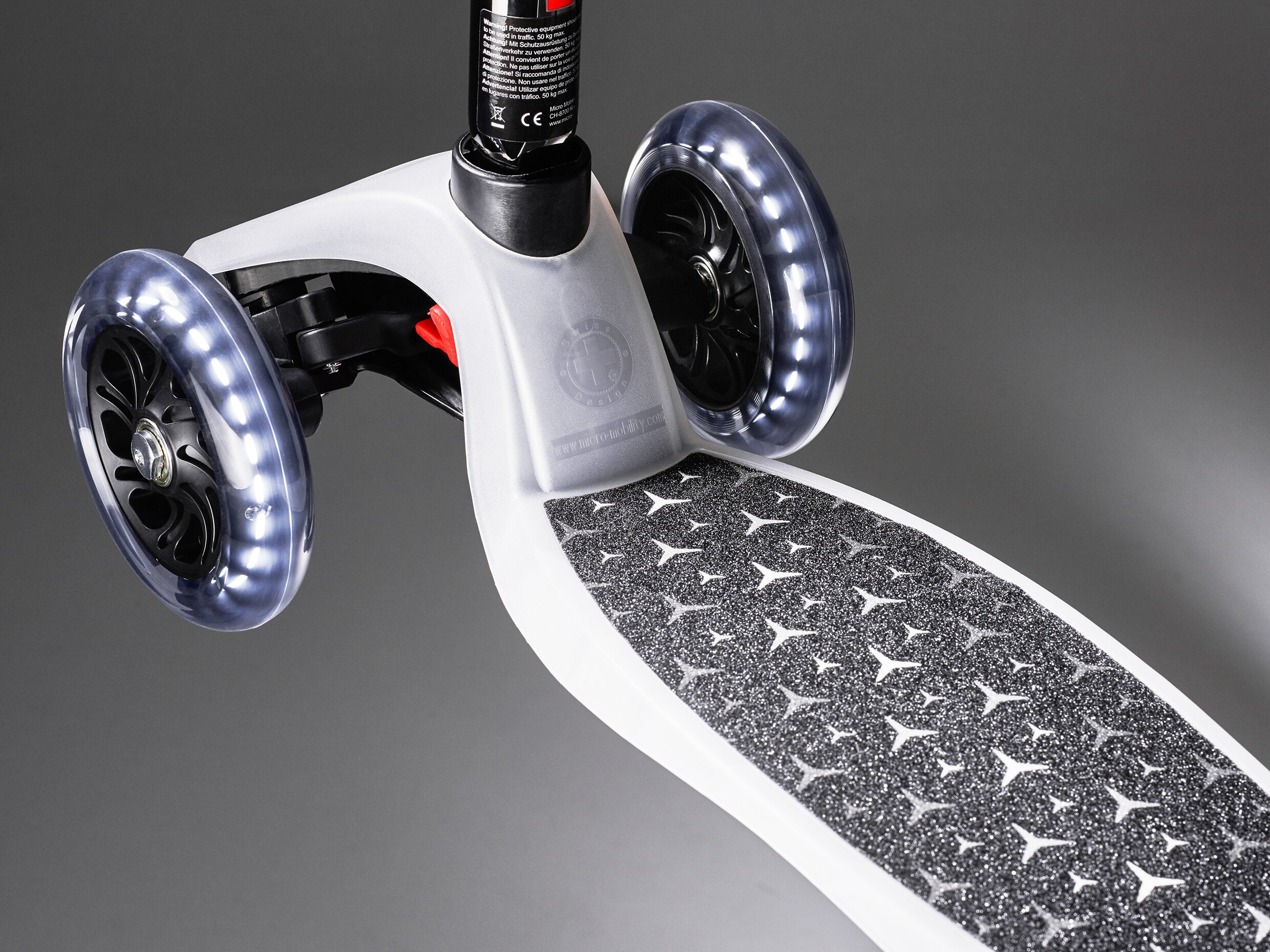 Tretroller Kinder, Maxi deluxe Flux  - neochrome black, Aluminium / Kunststoff, Micro Mobility