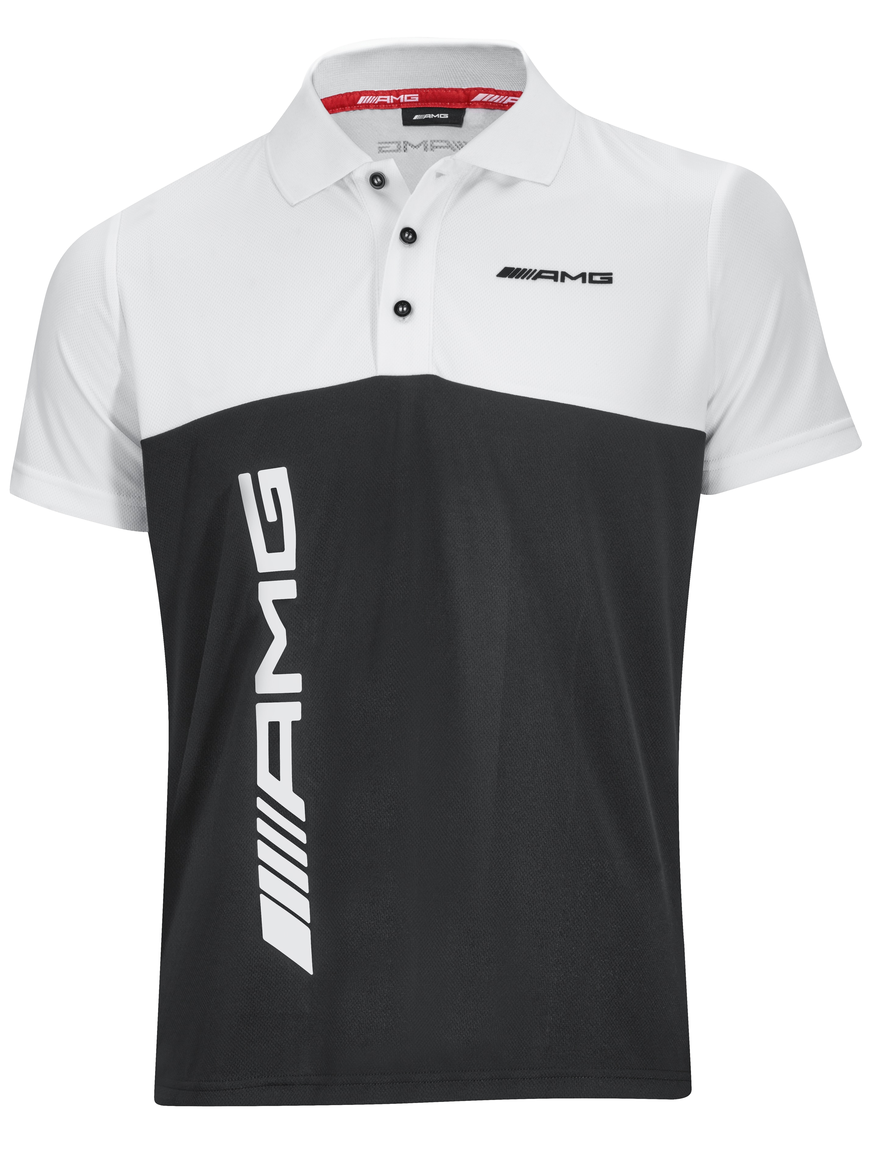 AMG Poloshirt Herren - schwarz / weiß, XXL