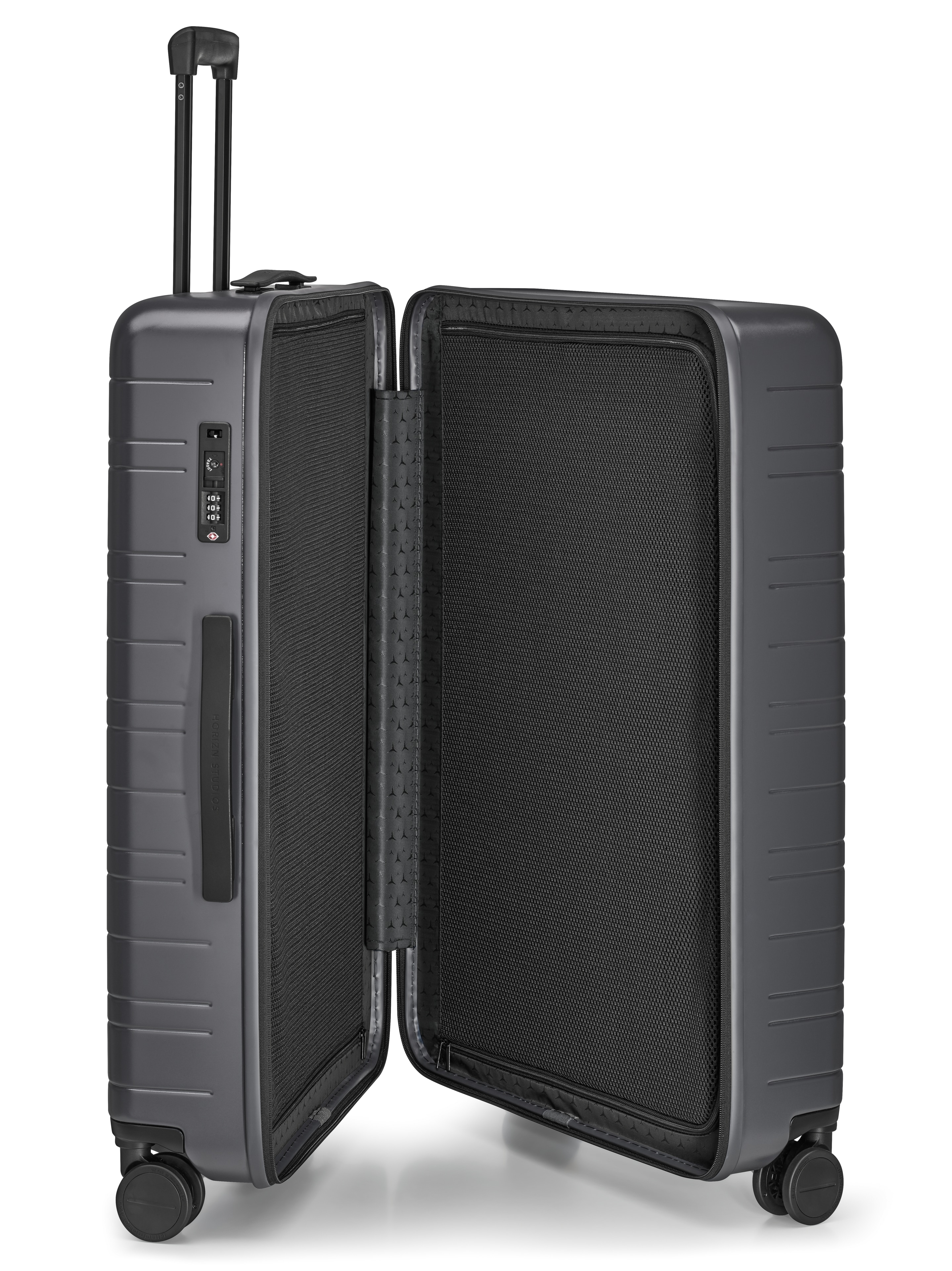 Walizka, H7 - grafit, poliwęglan / poliester, HORIZN STUDIOS, 90 l