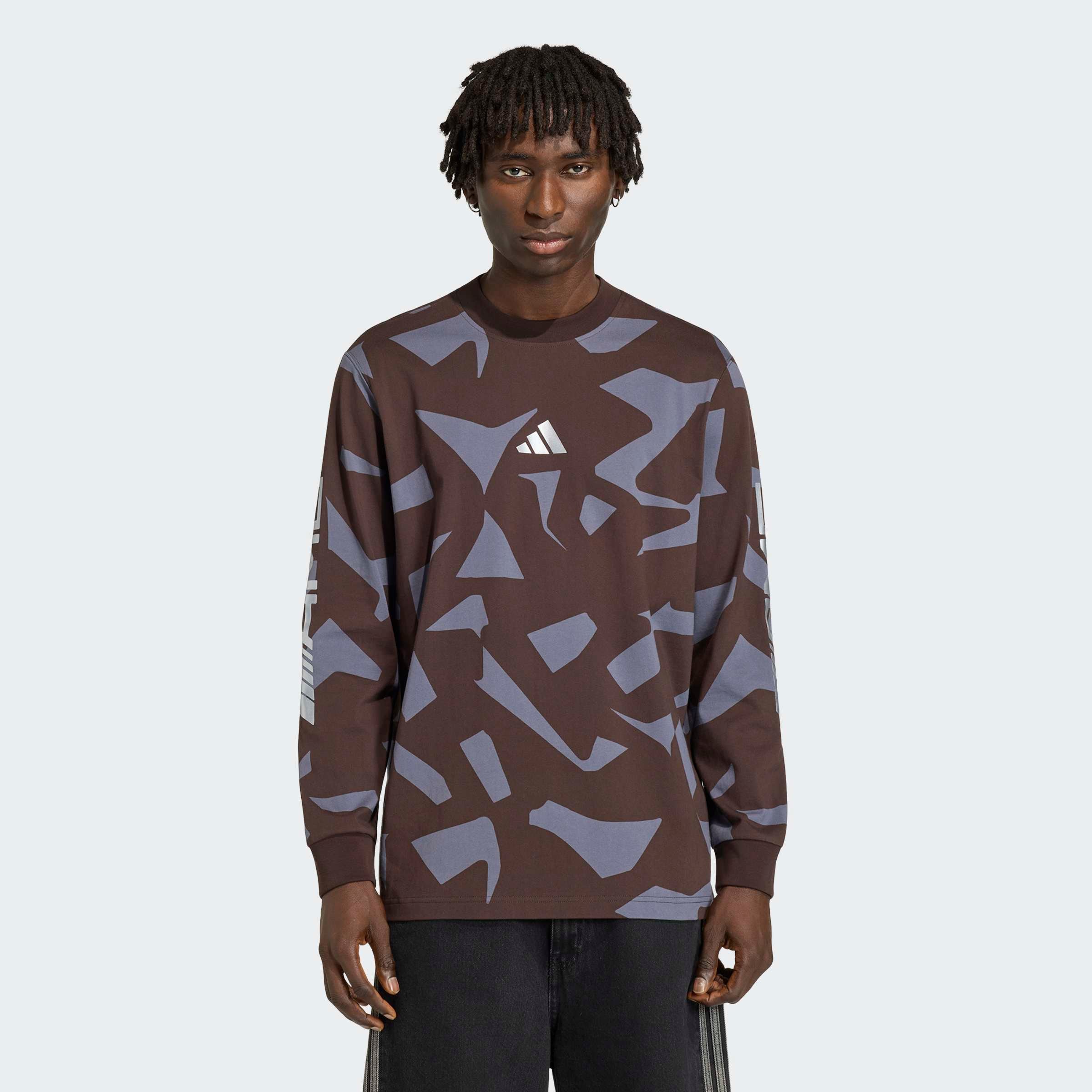 Koszulka z długim rękawem AMG, Unisex - ciemny brąz, XXL