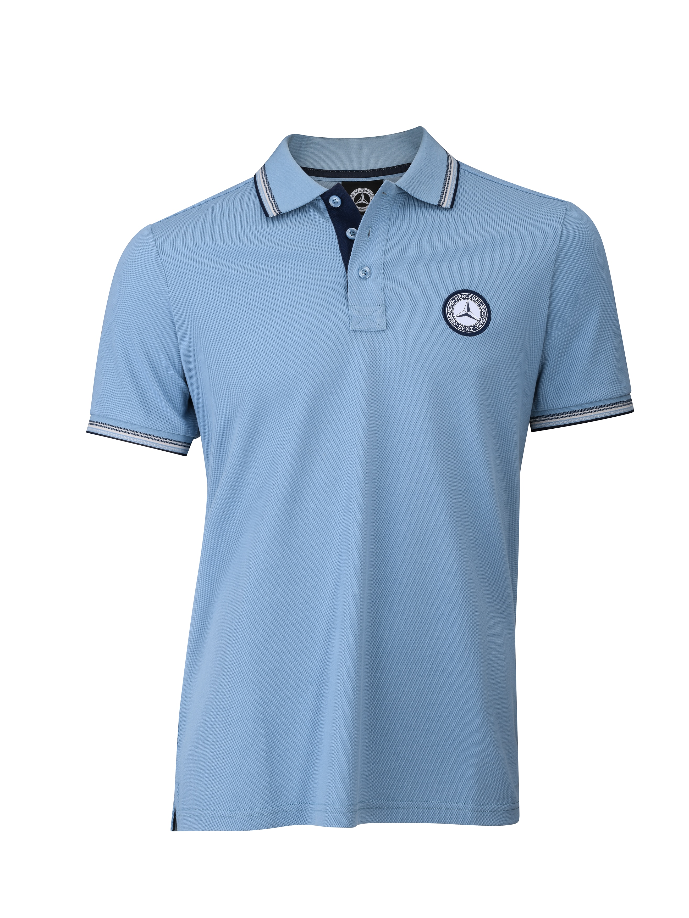 Poloshirt Herren - vintageblau, M