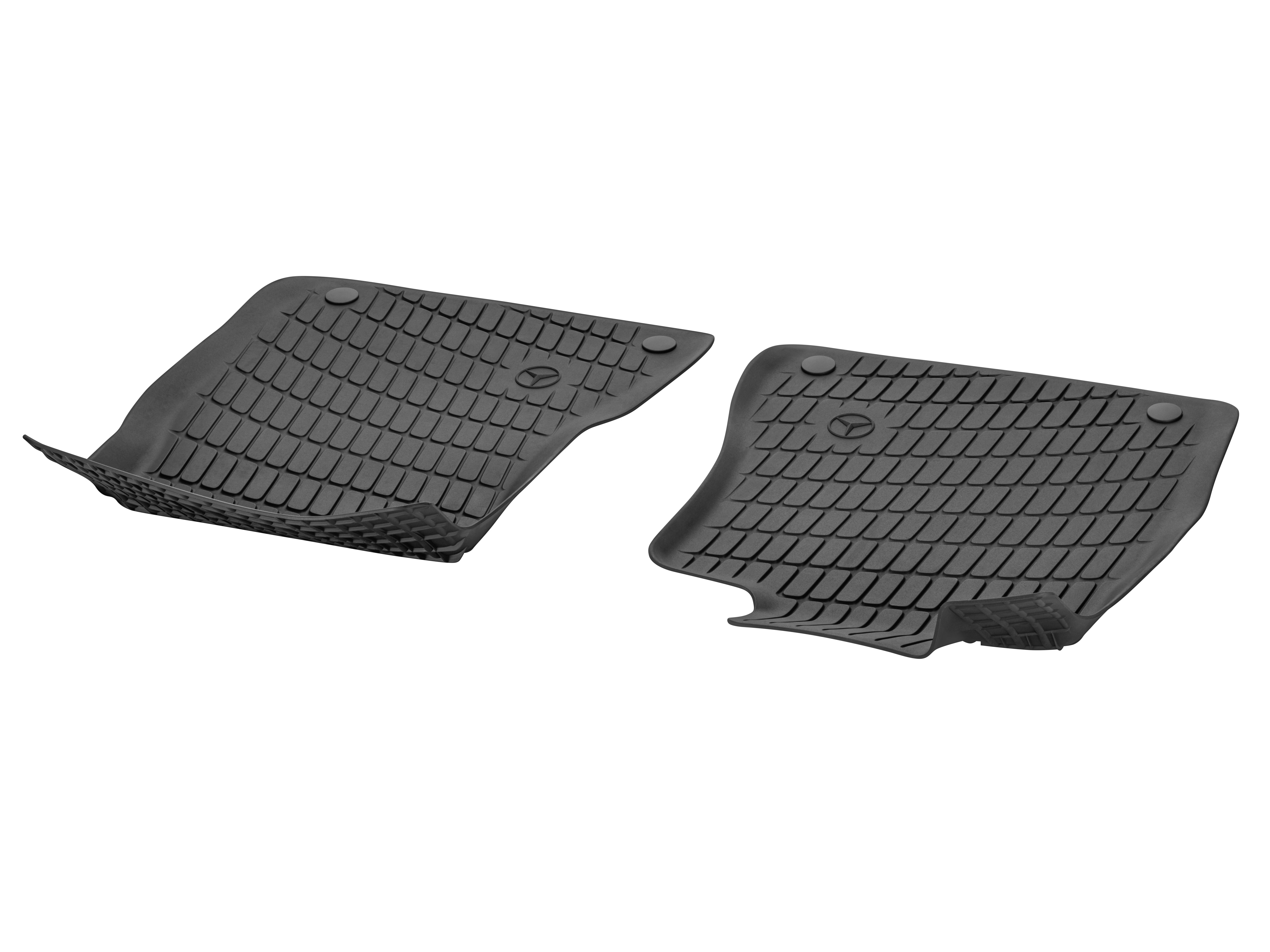 Maty na każdą pogodę Dynamic Squares, Maty po stronie kierowcy i pasażera, Zestaw 2-częściowy - kierownica z lewej strony, czerń