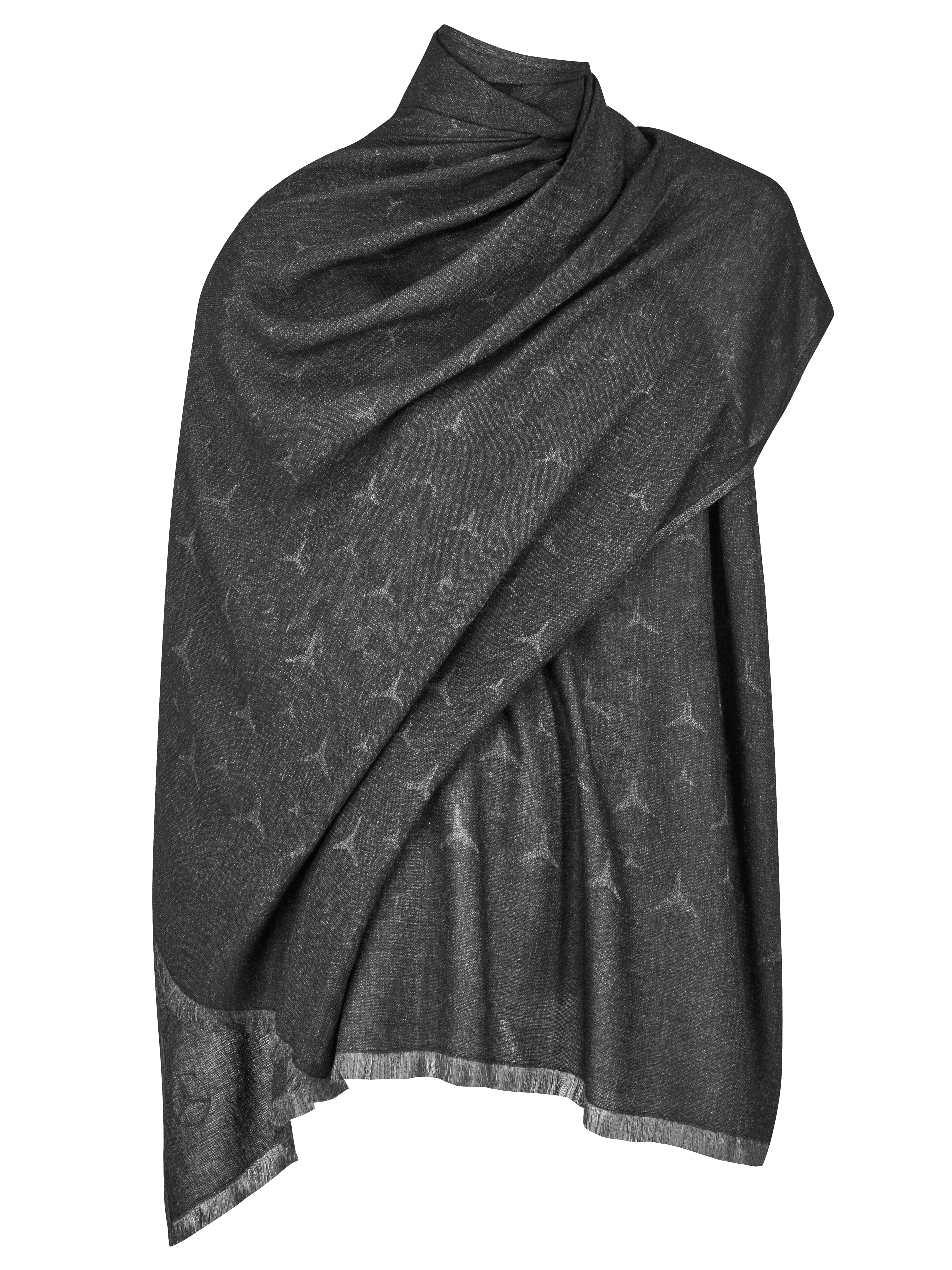 Chusta - ciemnoszary / czerń, one size