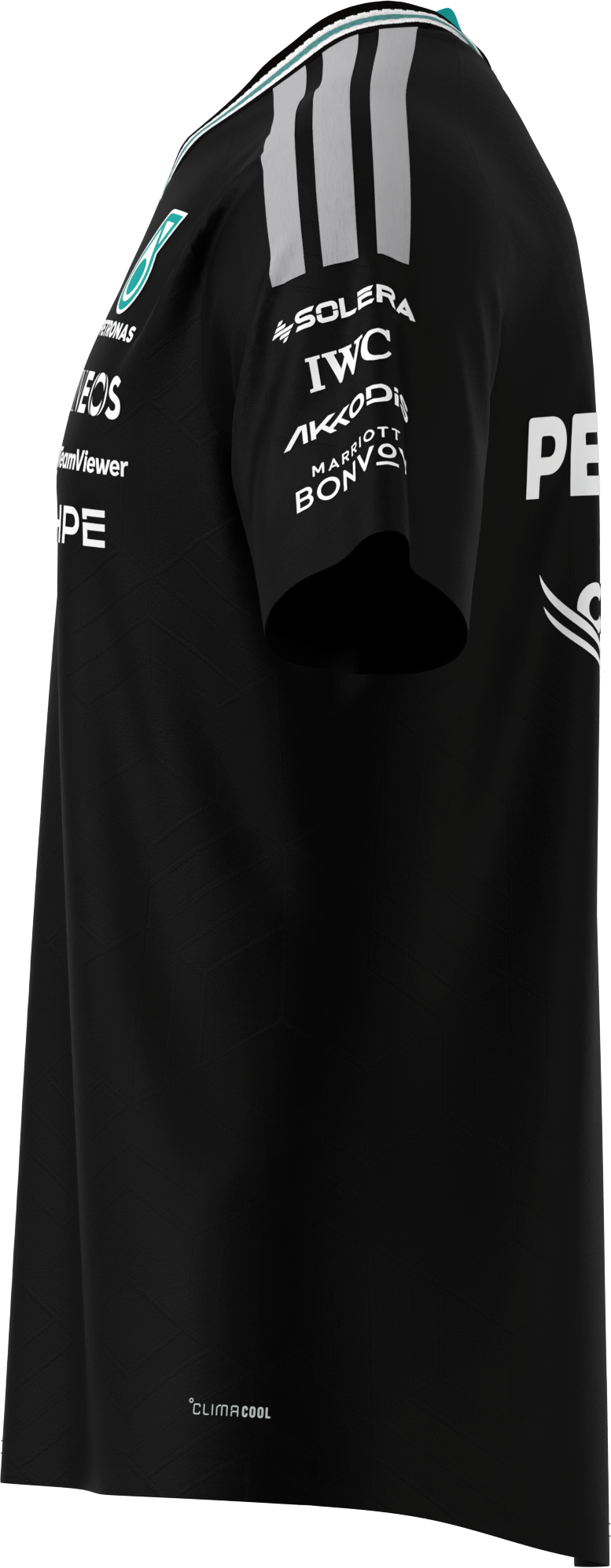 T-shirt męski, Authentic dla kierowcy, Mercedes-AMG F1 - czerń, S