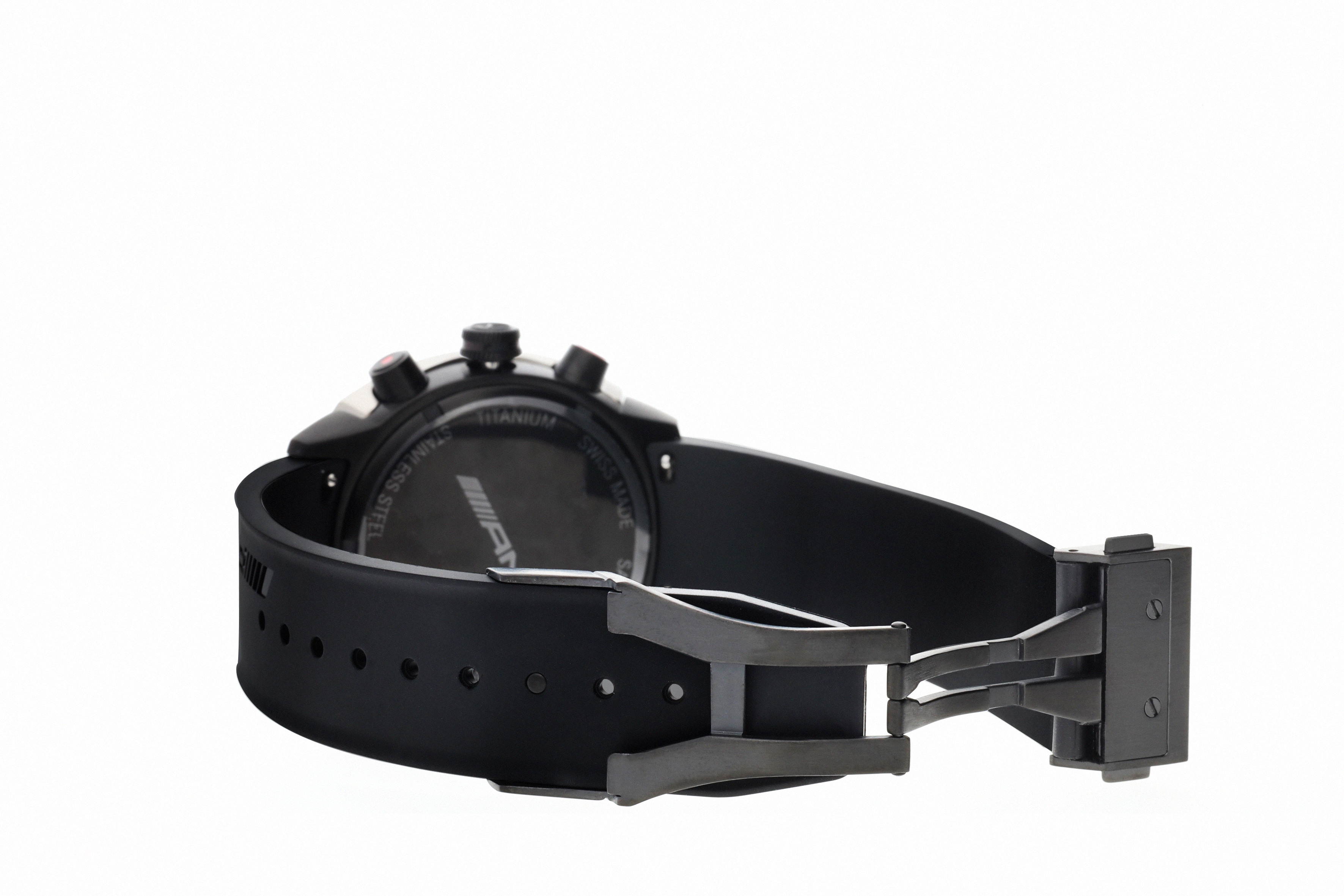 Zegarek na rękę, Artykuły męskie, AMG, Essentials Chronograph - czerń / antracyt / czerwony, stal nierdzewna / tytan / kauczuk