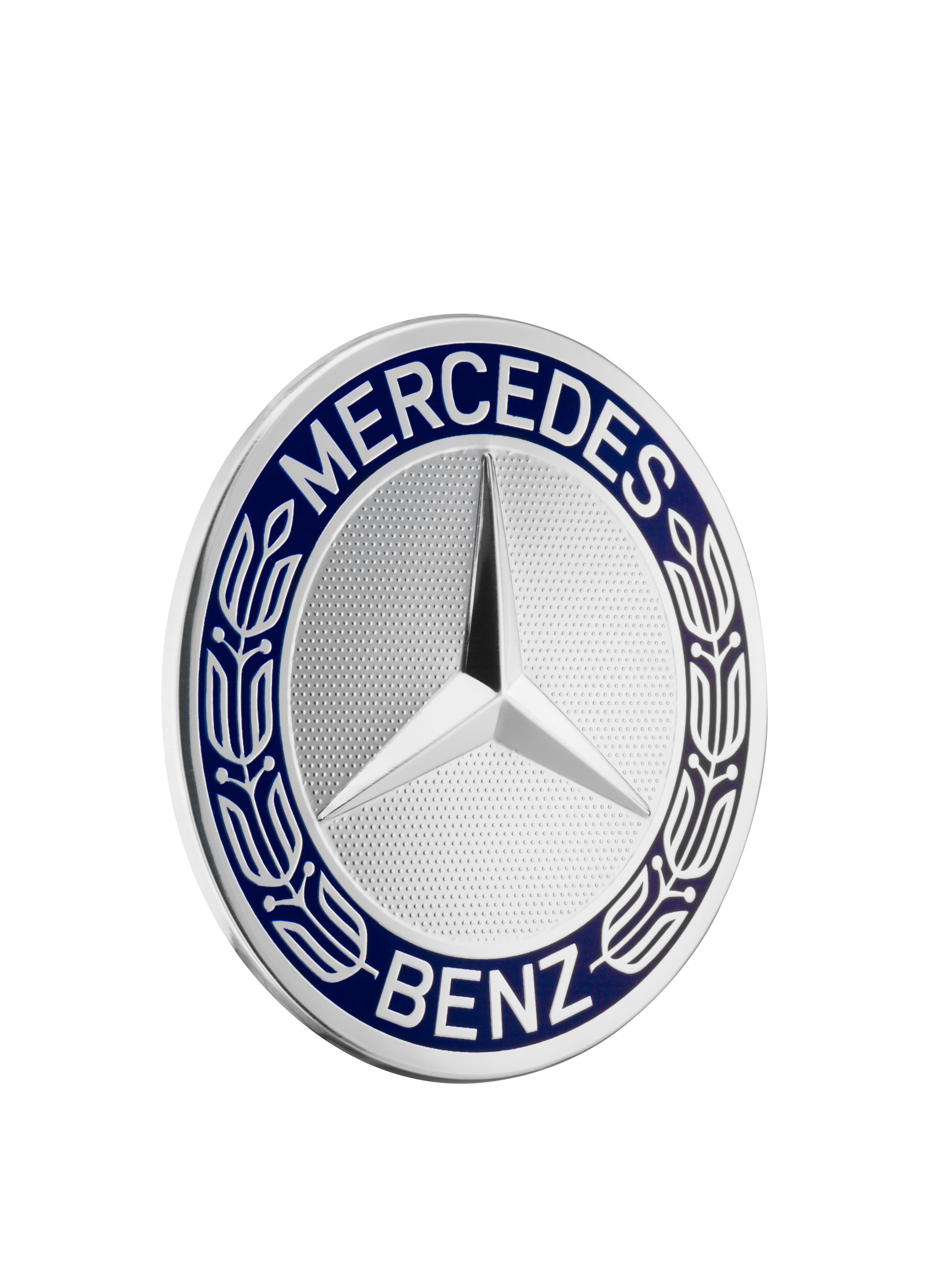 Osłona piasty koła, Gwiazda z wieńcem laurowym, Klasyczny design, do otworu centrującego o średnicy 71,8 mm - niebieski