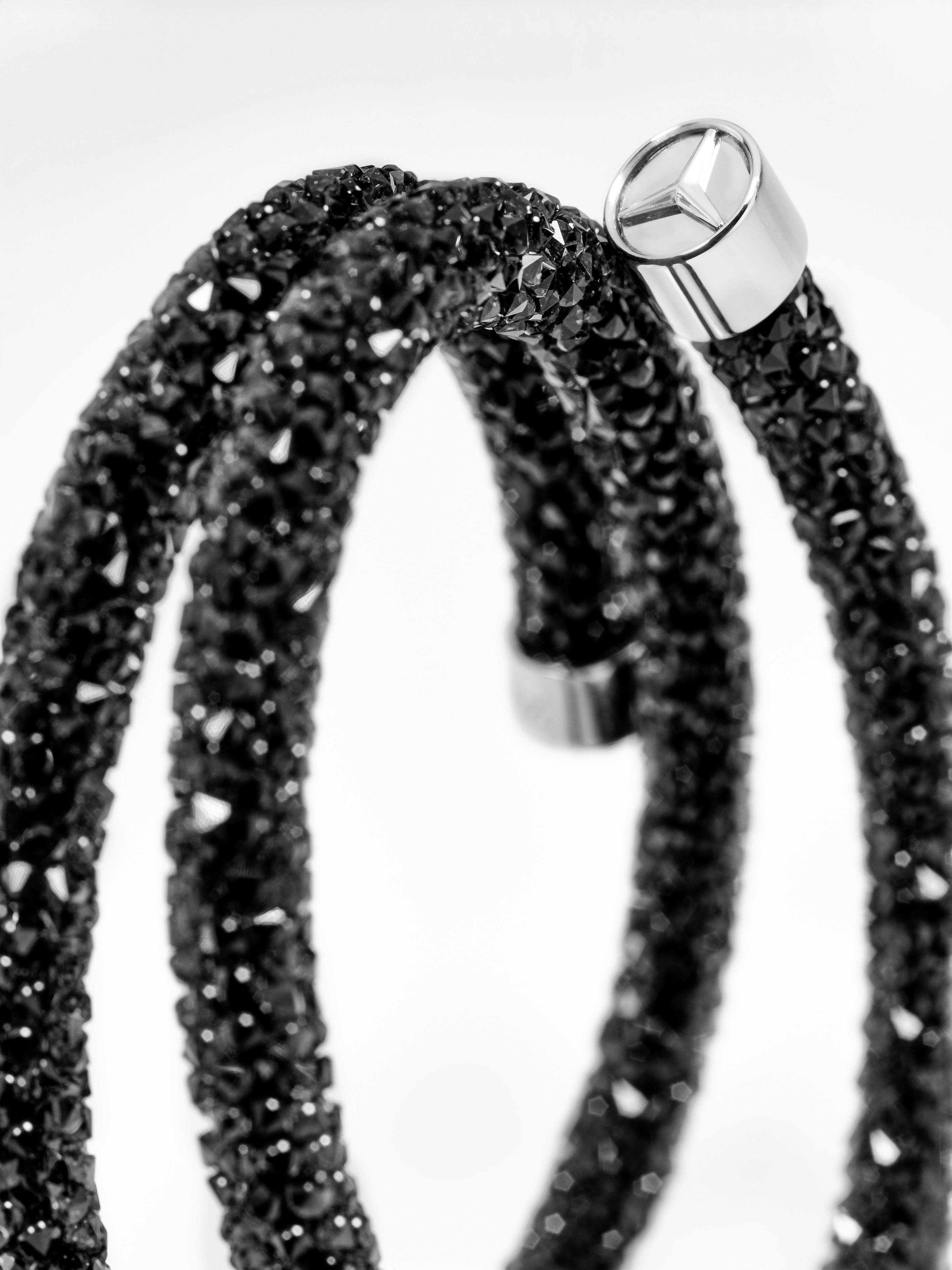 Armband Tokyo - schwarz-silber, Glas / Edelstahl