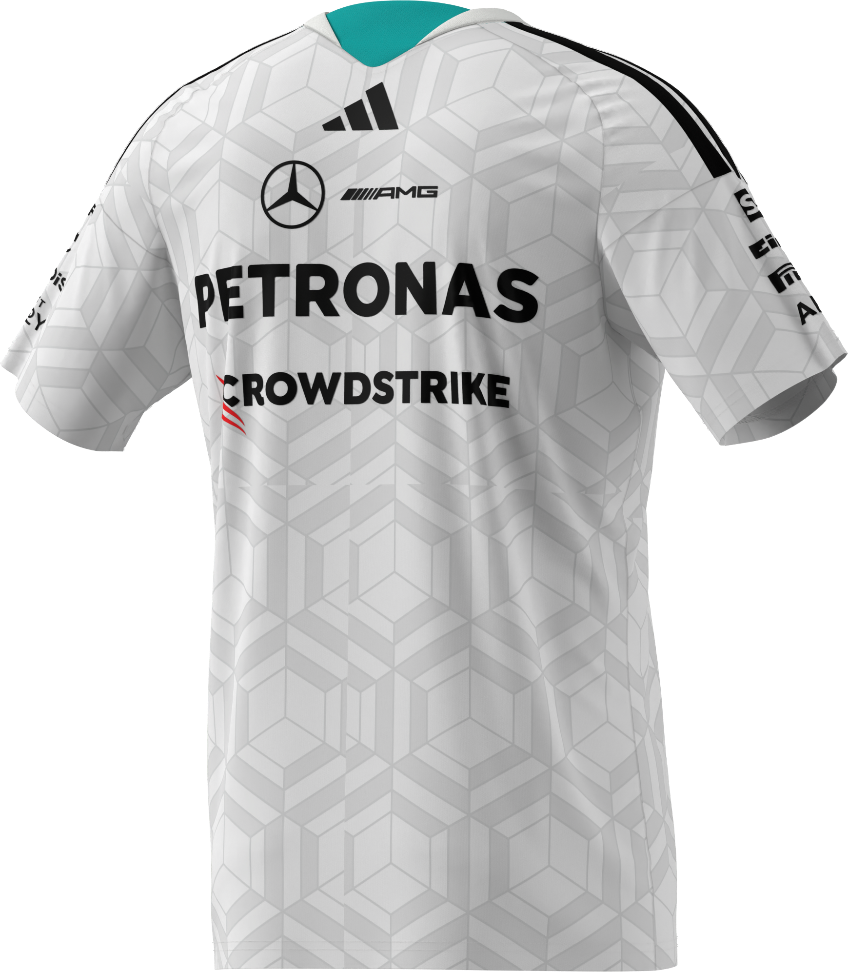 T-shirt męski, Kierowca, Mercedes-AMG F1 - biały, S