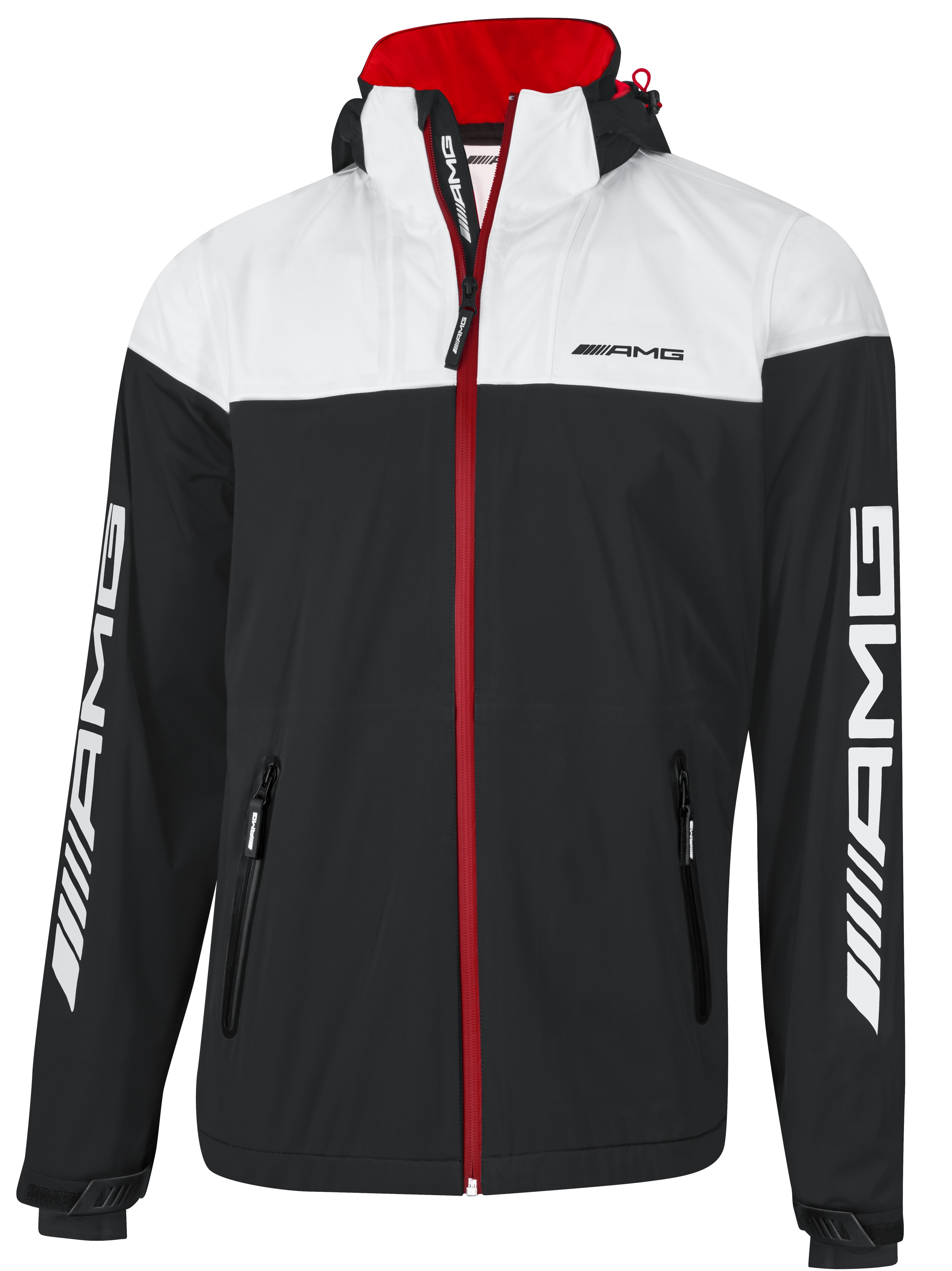 Męska kurtka AMG typu softshell - czerń / biały, S