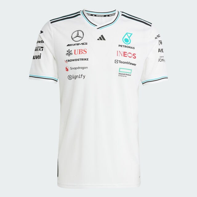 T-Shirt Herren, Fahrer Authentic, Mercedes-AMG F1 - weiß, S