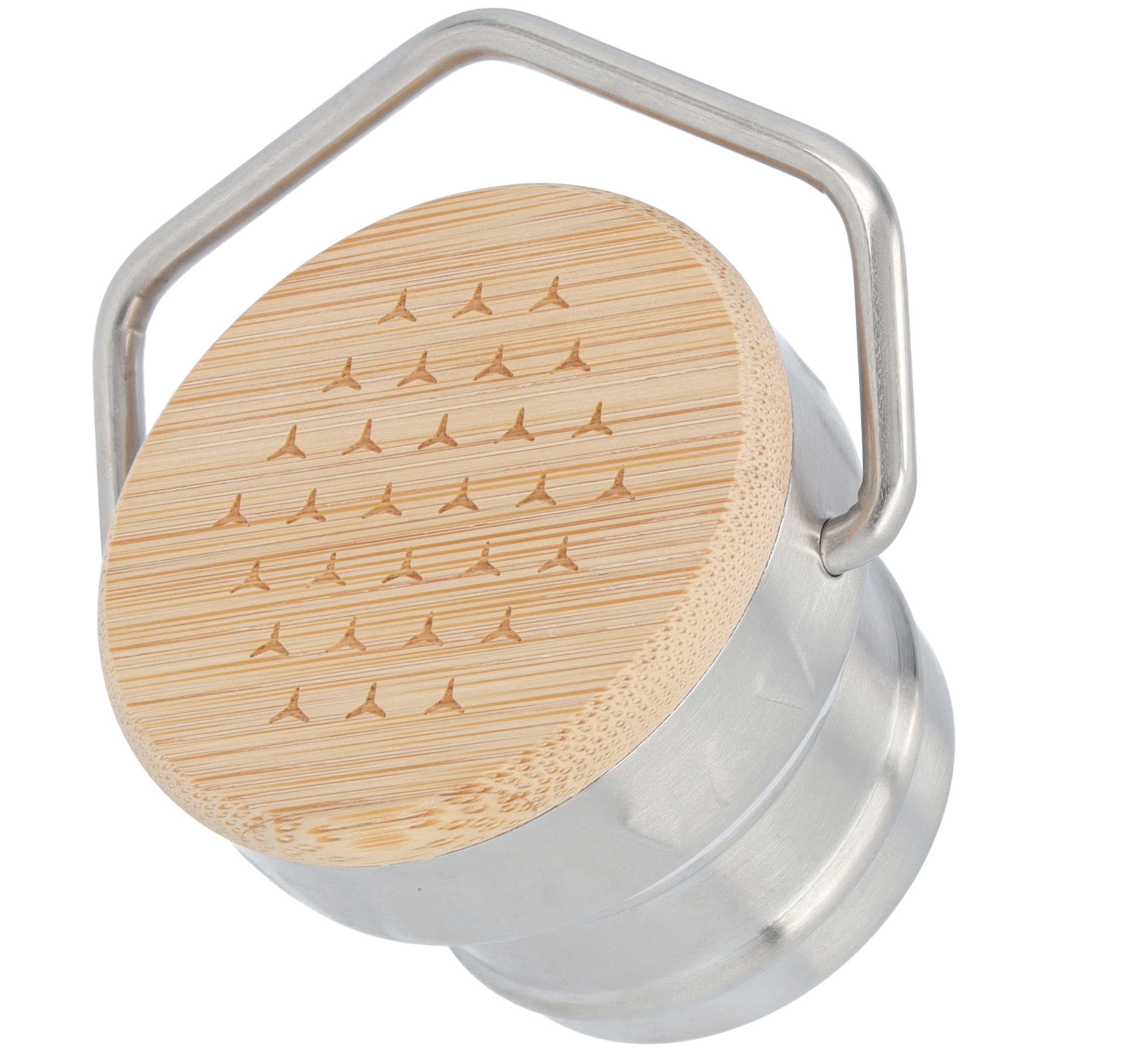 Butelka na napoje dla dzieci, Mercedes-Benz - srebrny / niebieski, stal nierdzewna / bambus / polipropylen, Lässig