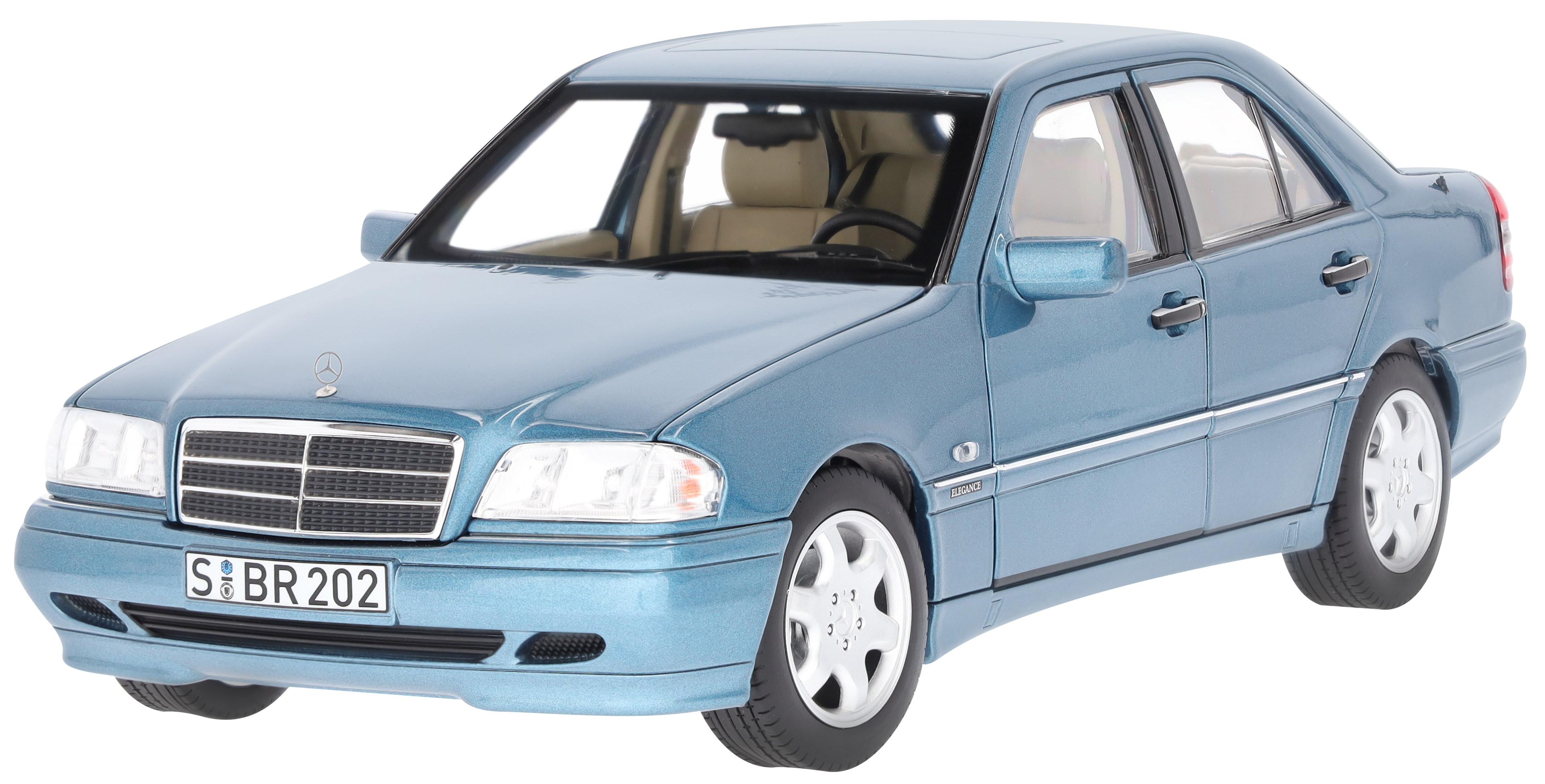 C 200 Limousine W 202 (1997-2001) - aquamarinblau, Norev, 1:18