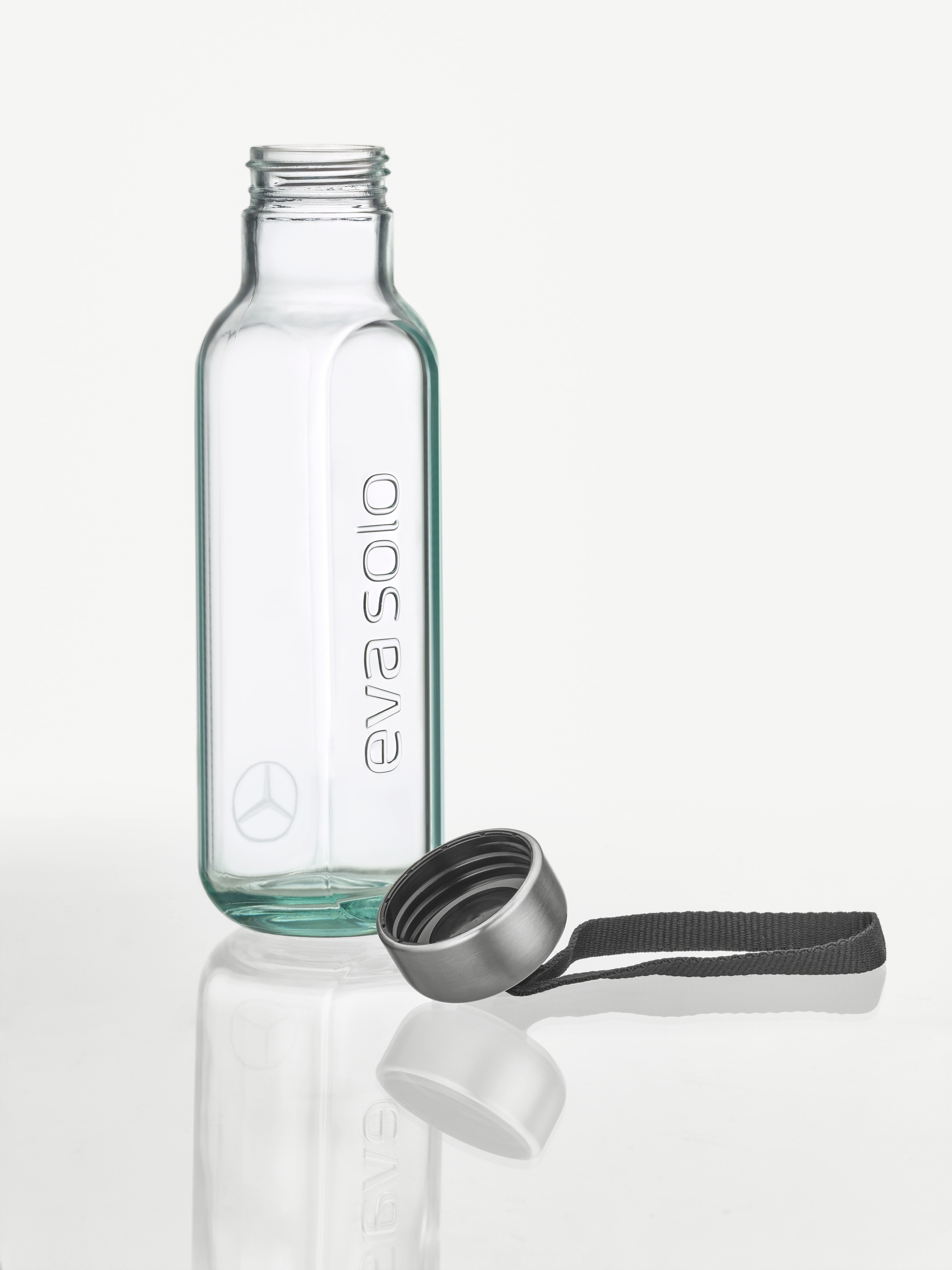 Glastrinkflasche - Glas / Edelstahl / Kunststoff, 500 ml, eva solo