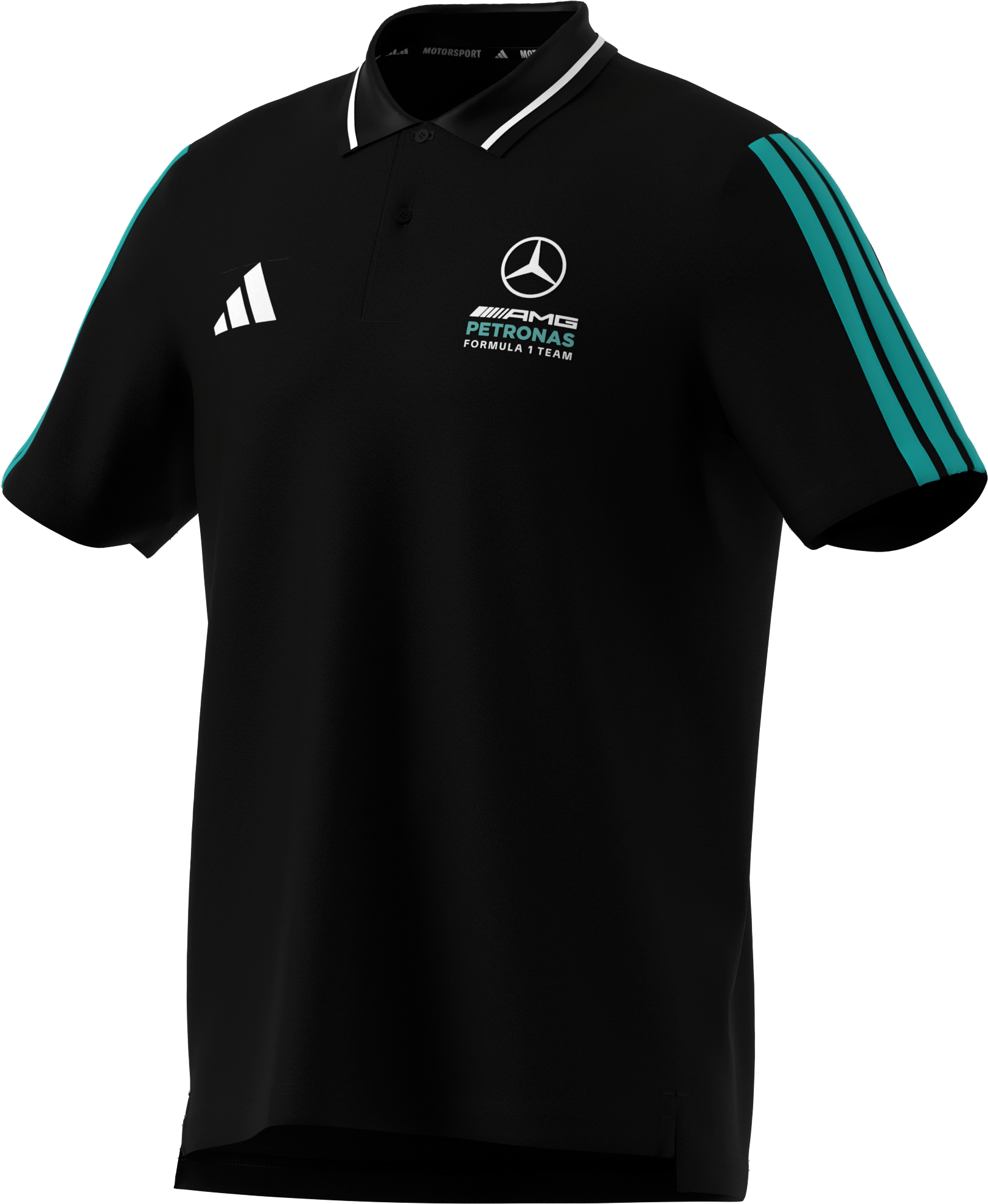 Męska koszulka polo, Mercedes-AMG F1 - czerń, S