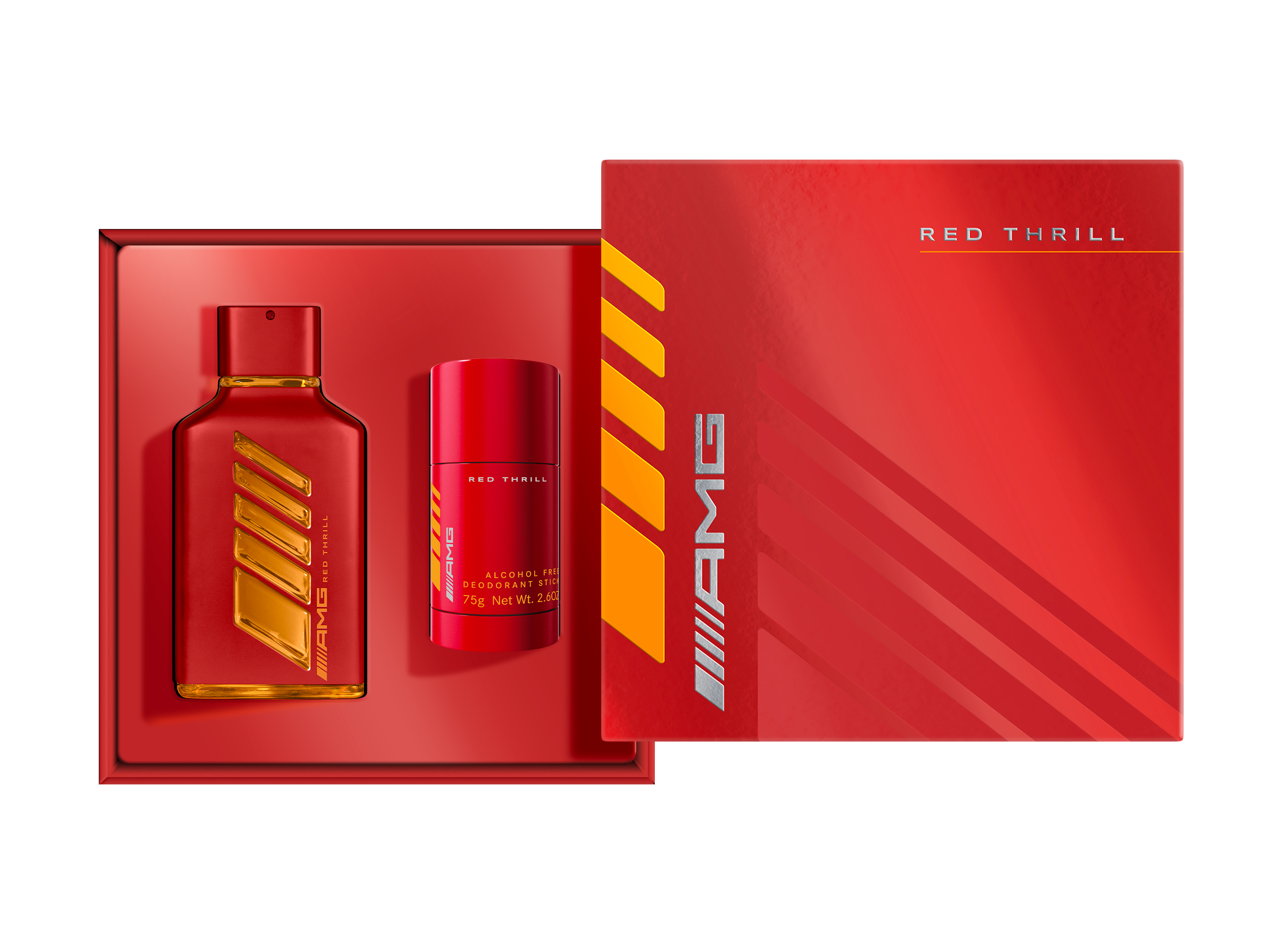 Geschenkset AMG Red Thrill, EdP - für Herren, INCC, 100 ml