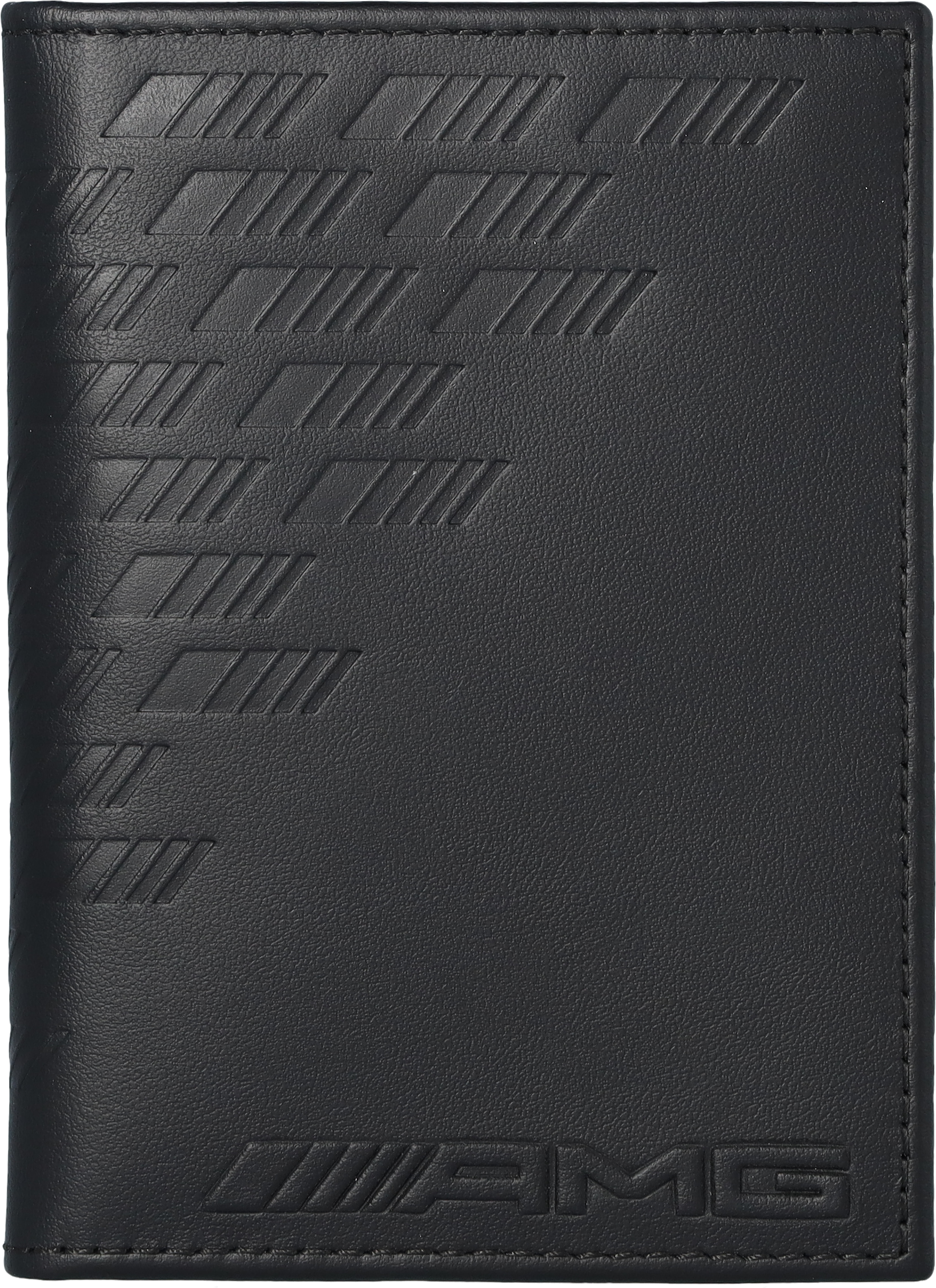 AMG Fahrzeugscheinmäppchen - schwarz, Rindleder