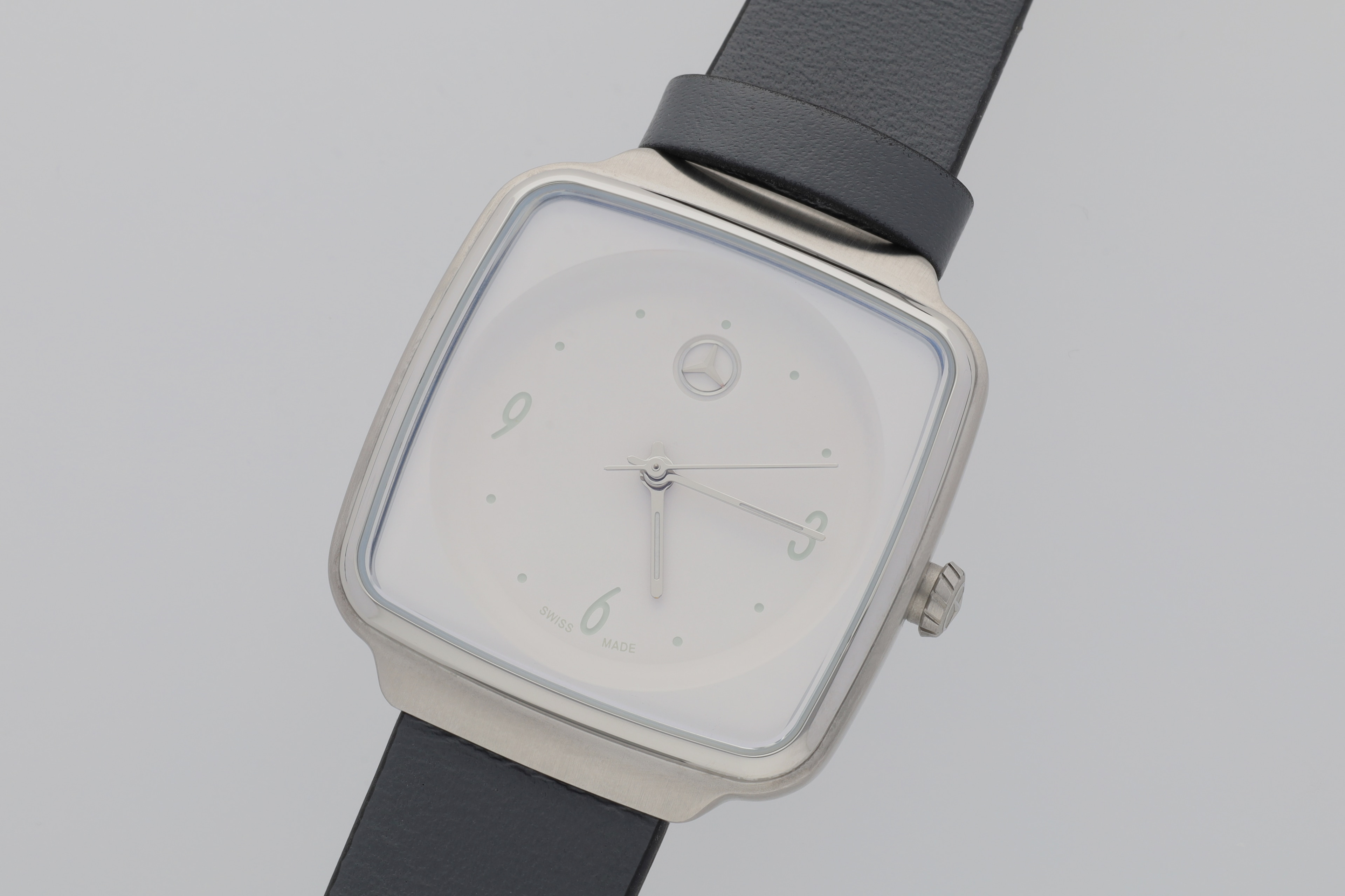 Armbanduhr Damen, Modern - weiß / anthrazit / schwarz, Edelstahl / Kalbsleder