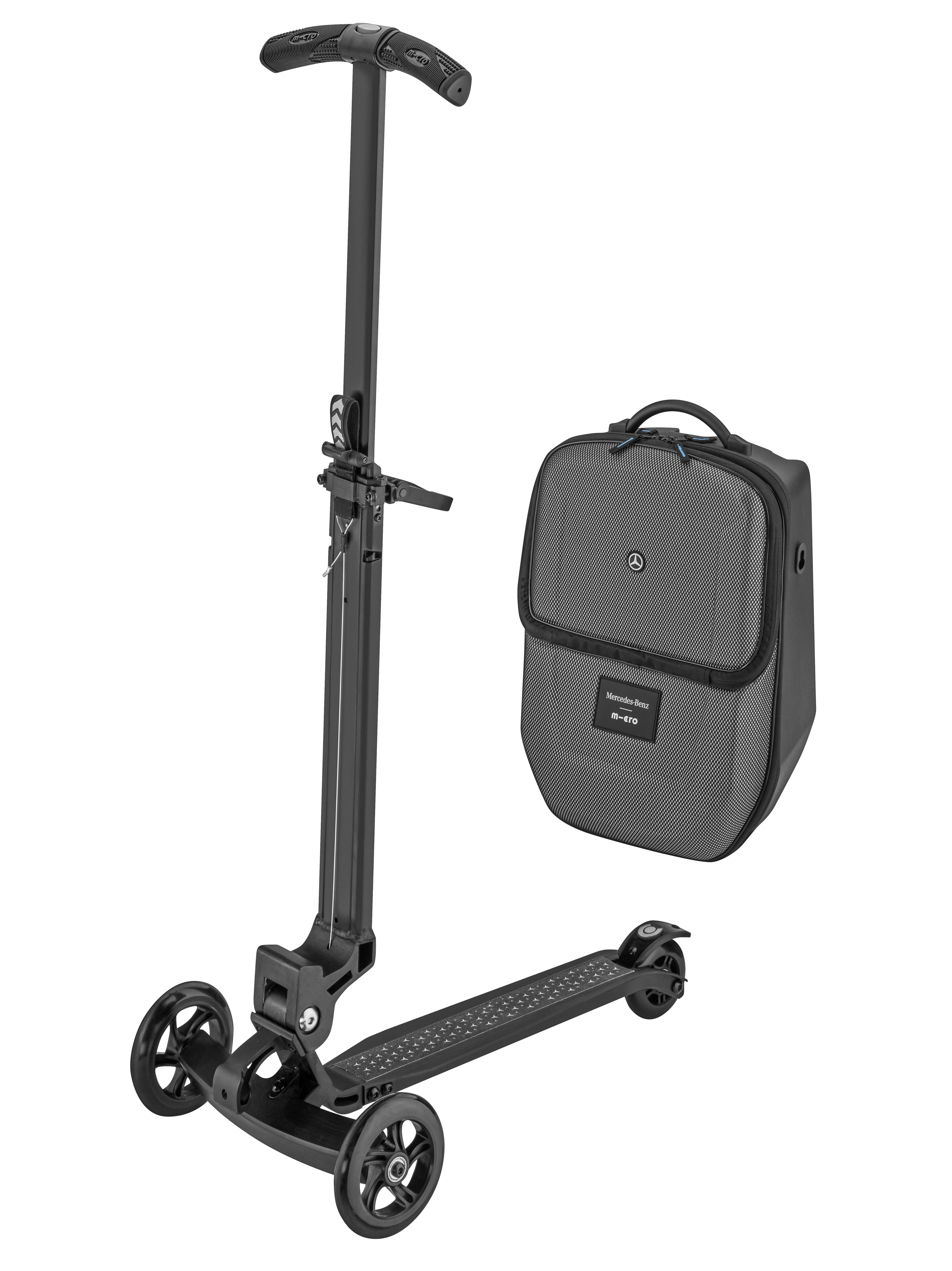 Hulajnoga walizkowa, Micro Luggage 4.0 - czerń, aluminium / nylon, Micro Mobility