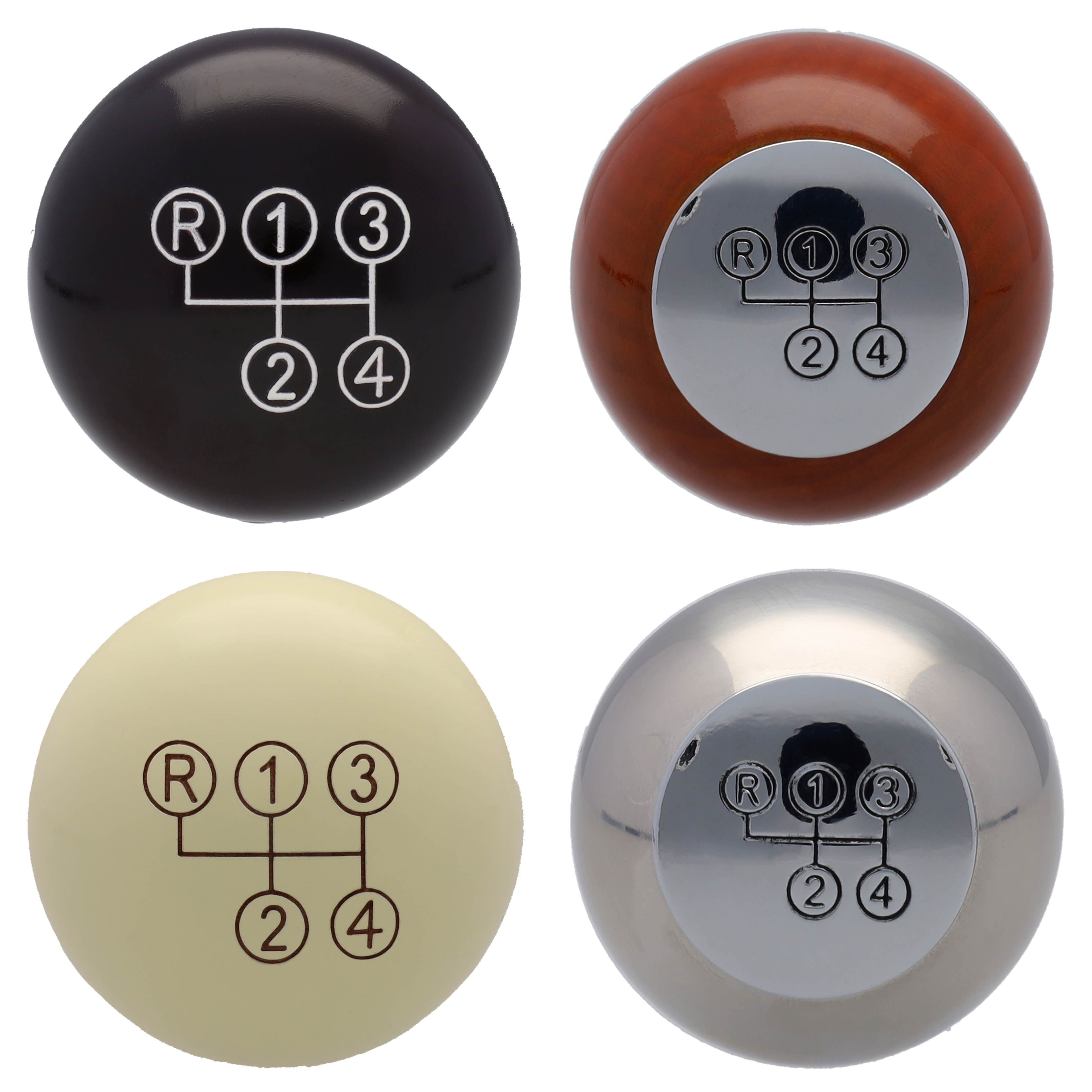 Weinverschlüsse, 4er-Set - silberfarben / elfenbein / weinrot, Edelstahl / Holz