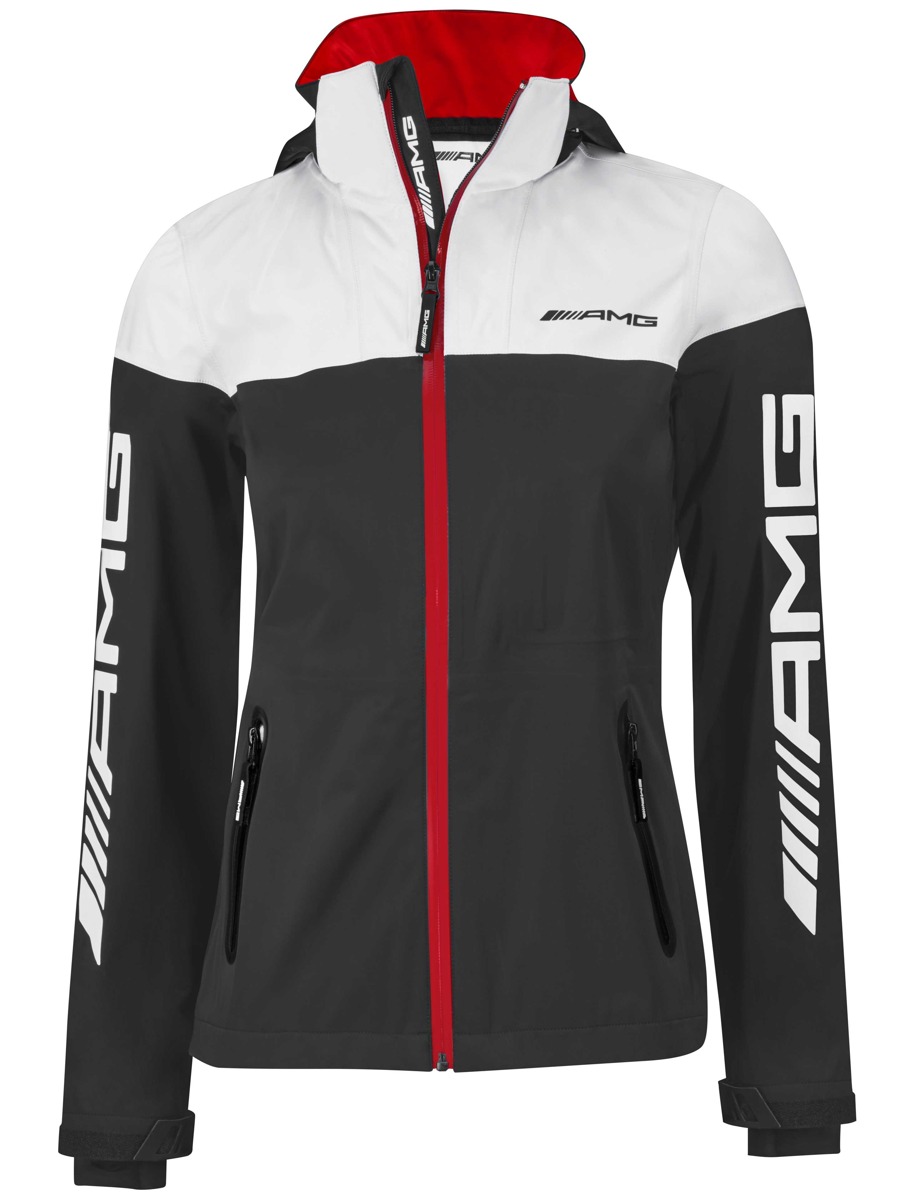 AMG Softshelljacke Damen - schwarz / weiß, XXS