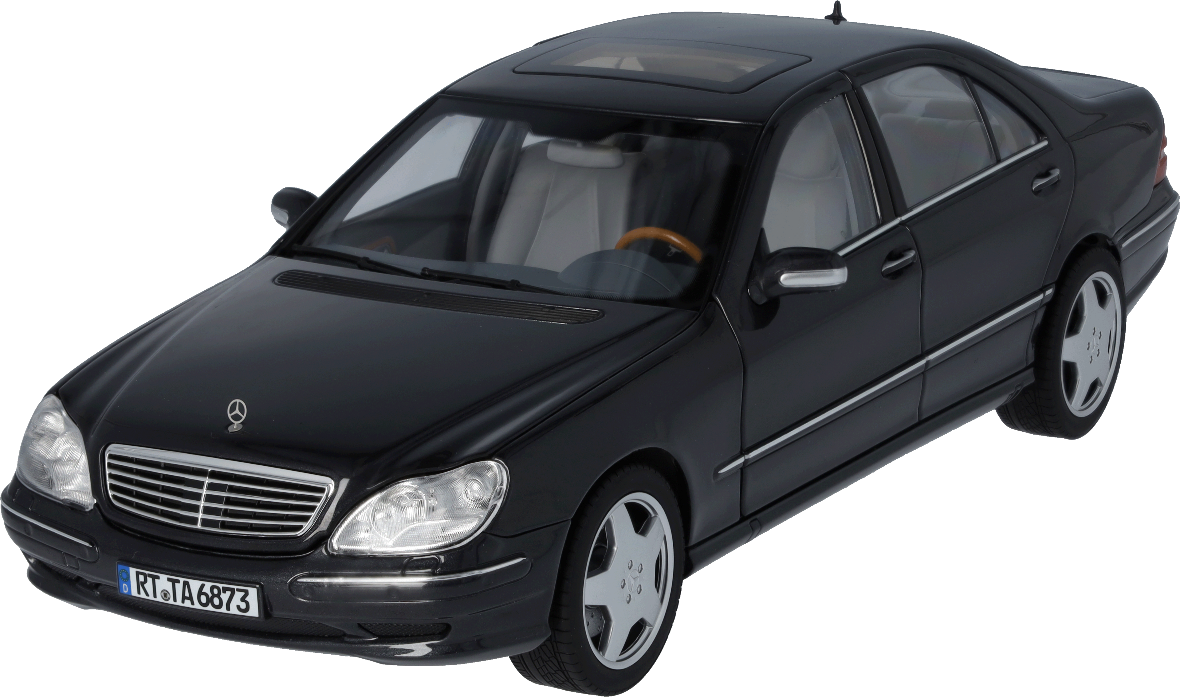 S 55 AMG V220 (1999-2002) - szarość tektytu, Norev, 1:18