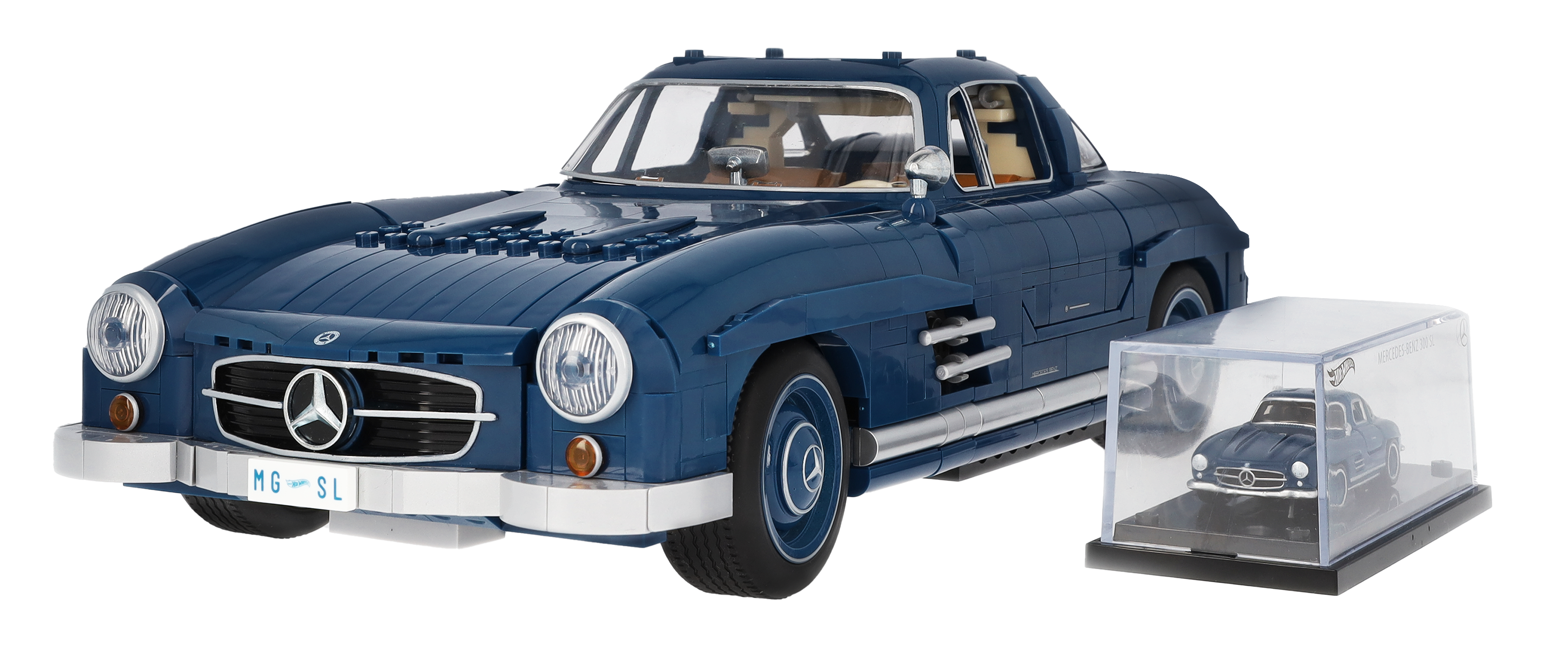 300 SL W 198 (1954-1957), Element zaciskowy do modelu - niebieski, Mattel, 1:12