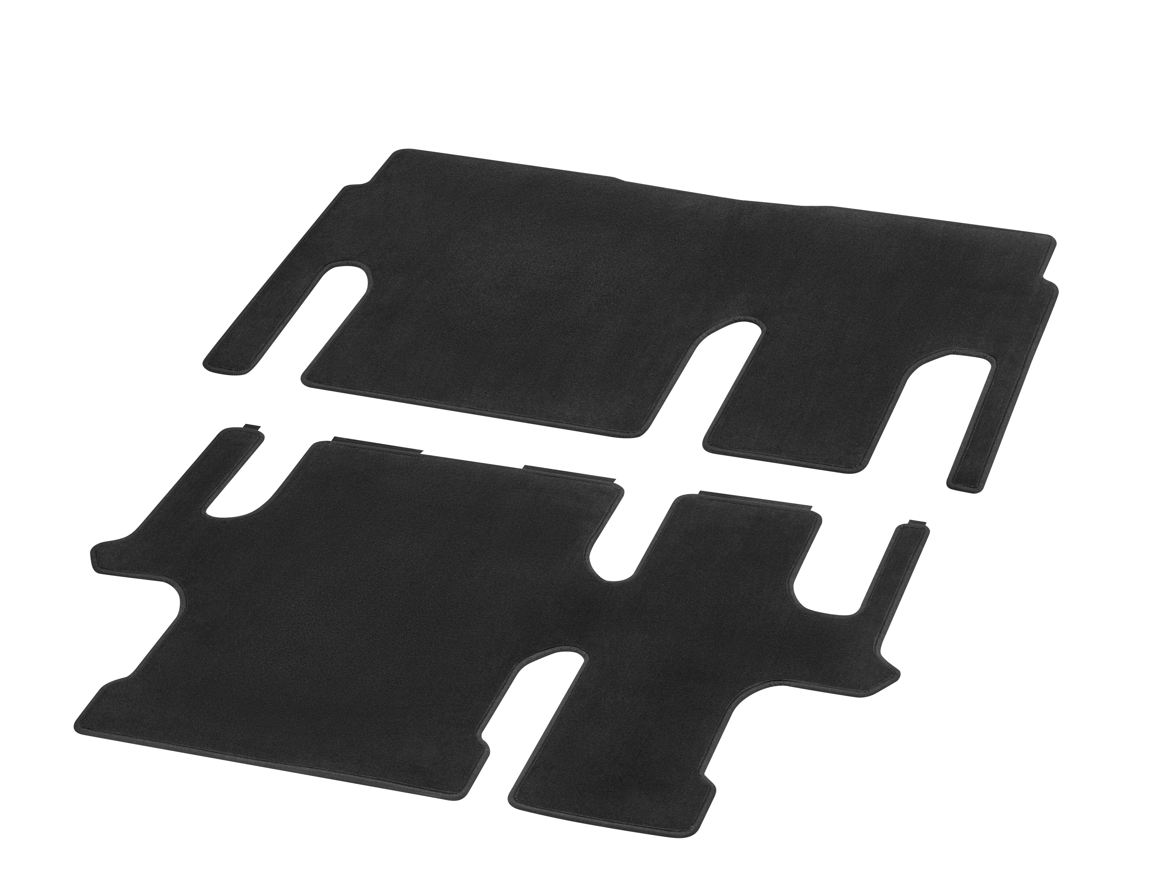 Maty welurowe, Przestrzeń pasażerska, z pojedynczą prowadnicą, 2 drzwi przesuwne (T19), Zestaw 2-częściowy, T19, U3R/UR3 - kierownica z lewej/prawej strony, czerń