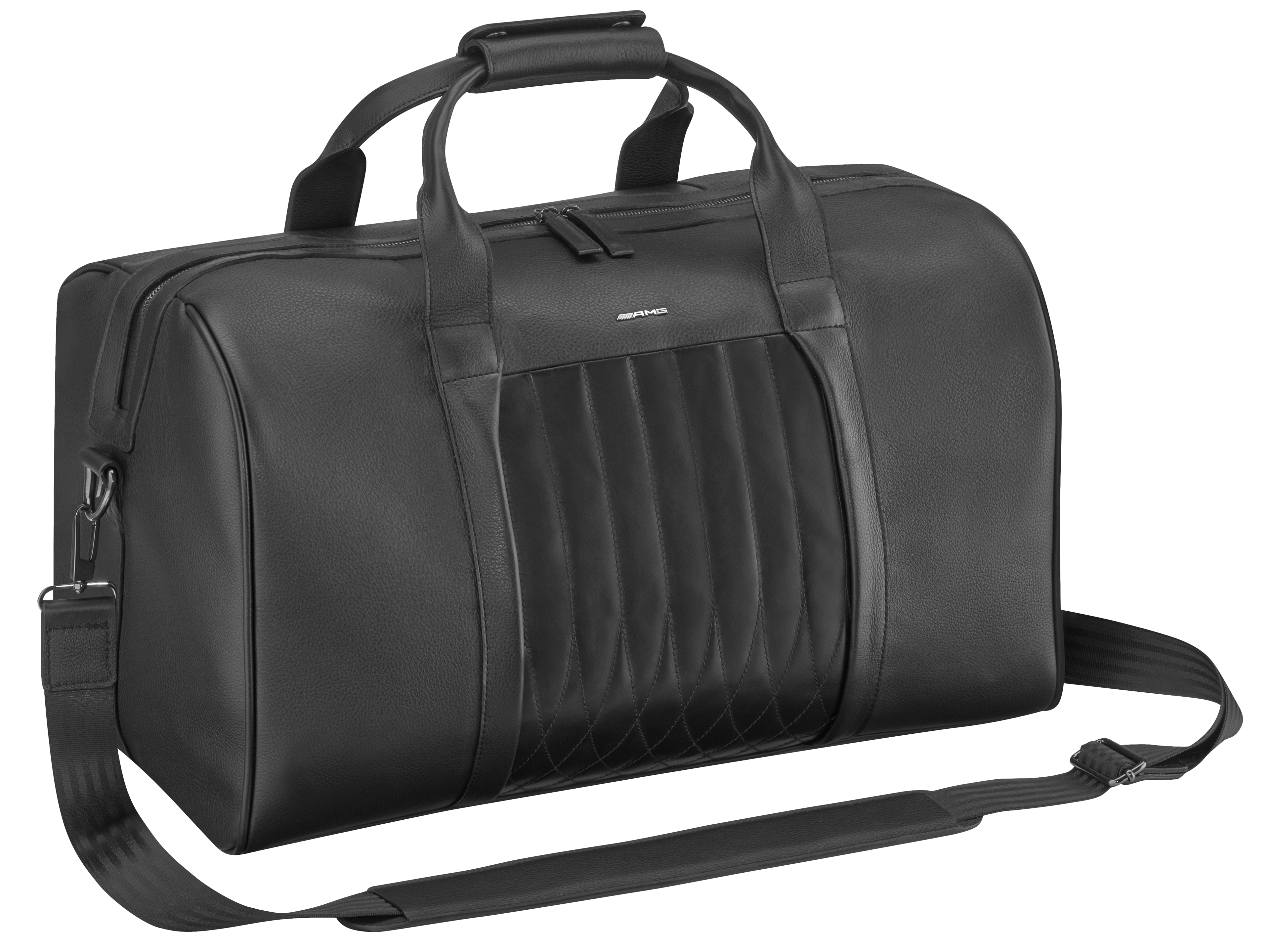 AMG Weekender - schwarz, Rindleder / Polyester