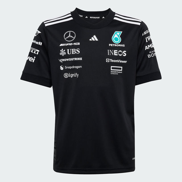 T-Shirt Kinder, Fahrer, Mercedes-AMG F1 - schwarz, 152