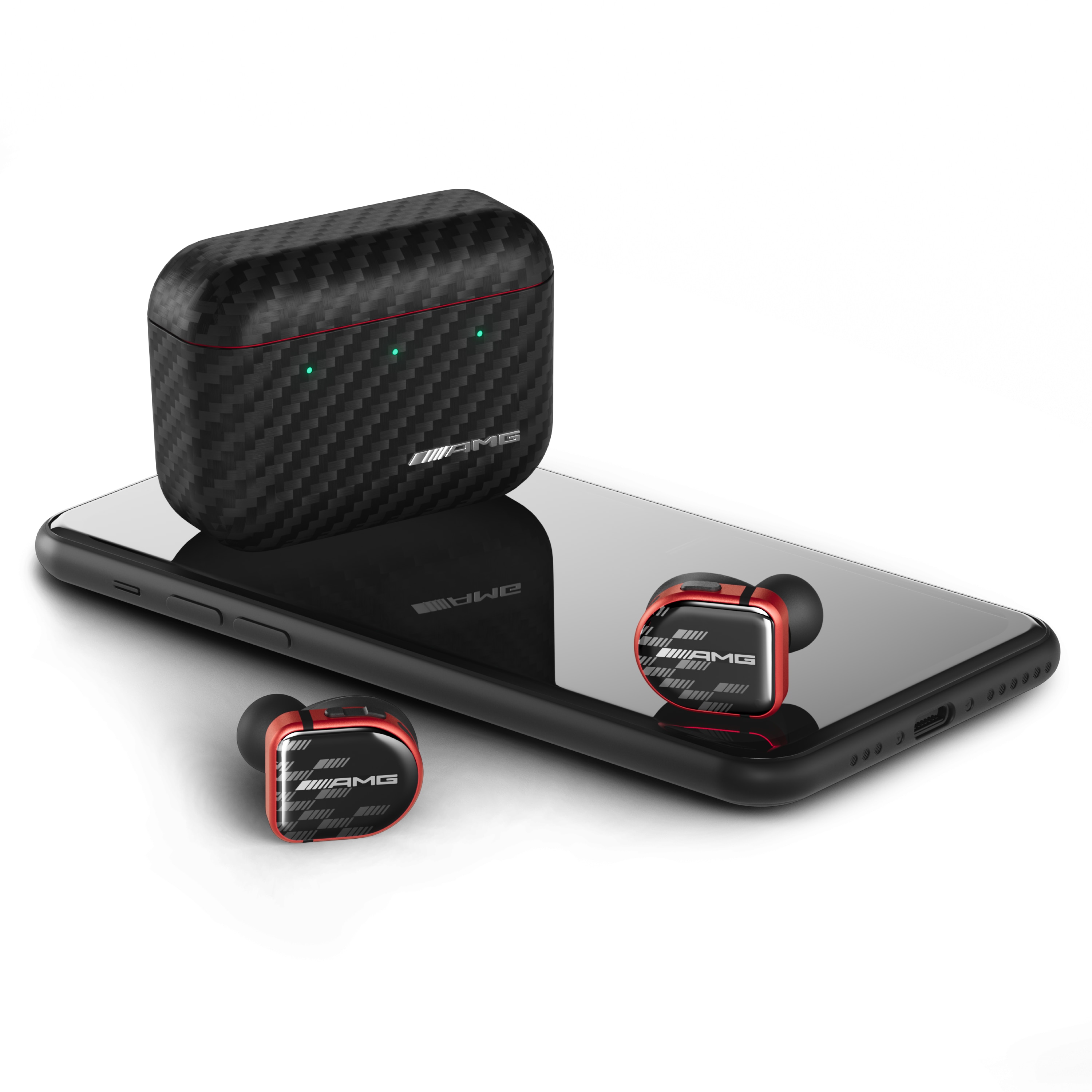 AMG In-Ear-Kopfhörer, MW08 Sport, kabellos - schwarz, Saphirglass / Kevlar®fiber, Master & Dynamic