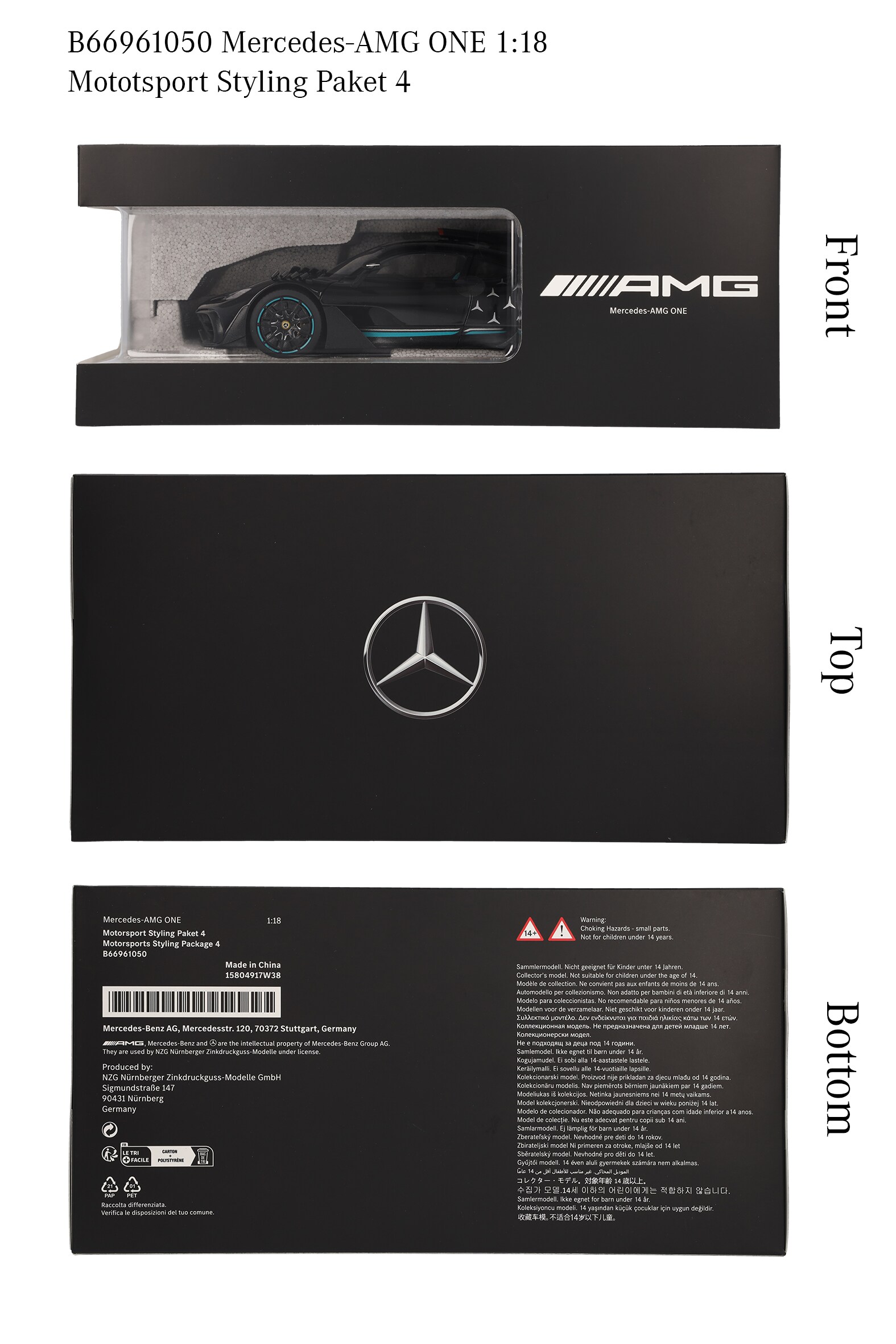 Mercedes-AMG ONE, C298 - obsidianschwarz, NZG, 1:18